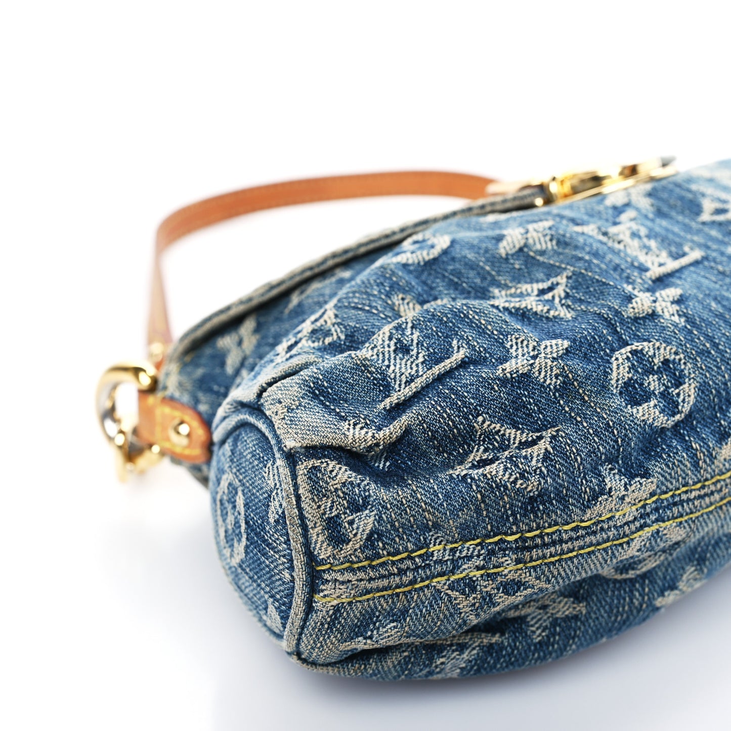 Monogram Denim Mini Pleaty Blue