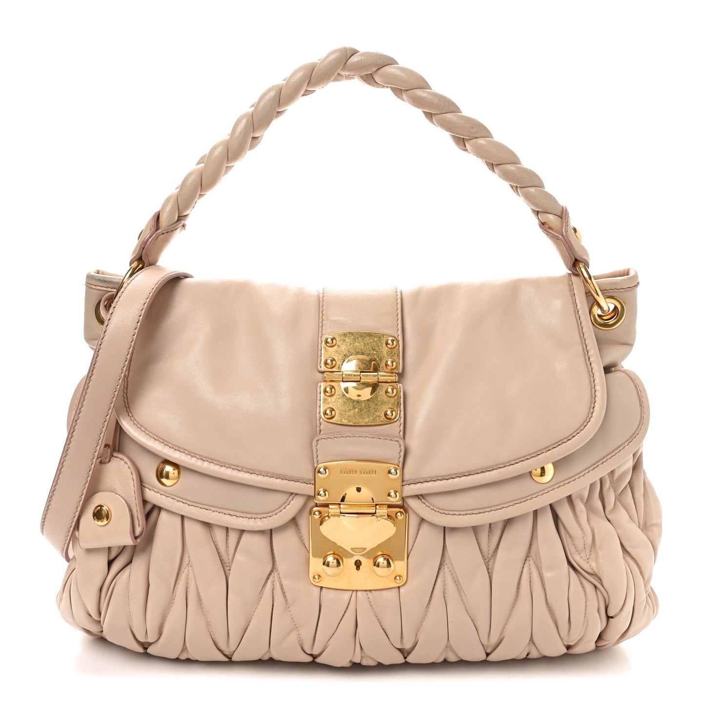 Nappa Matelasse Coffer Hobo Cammeo