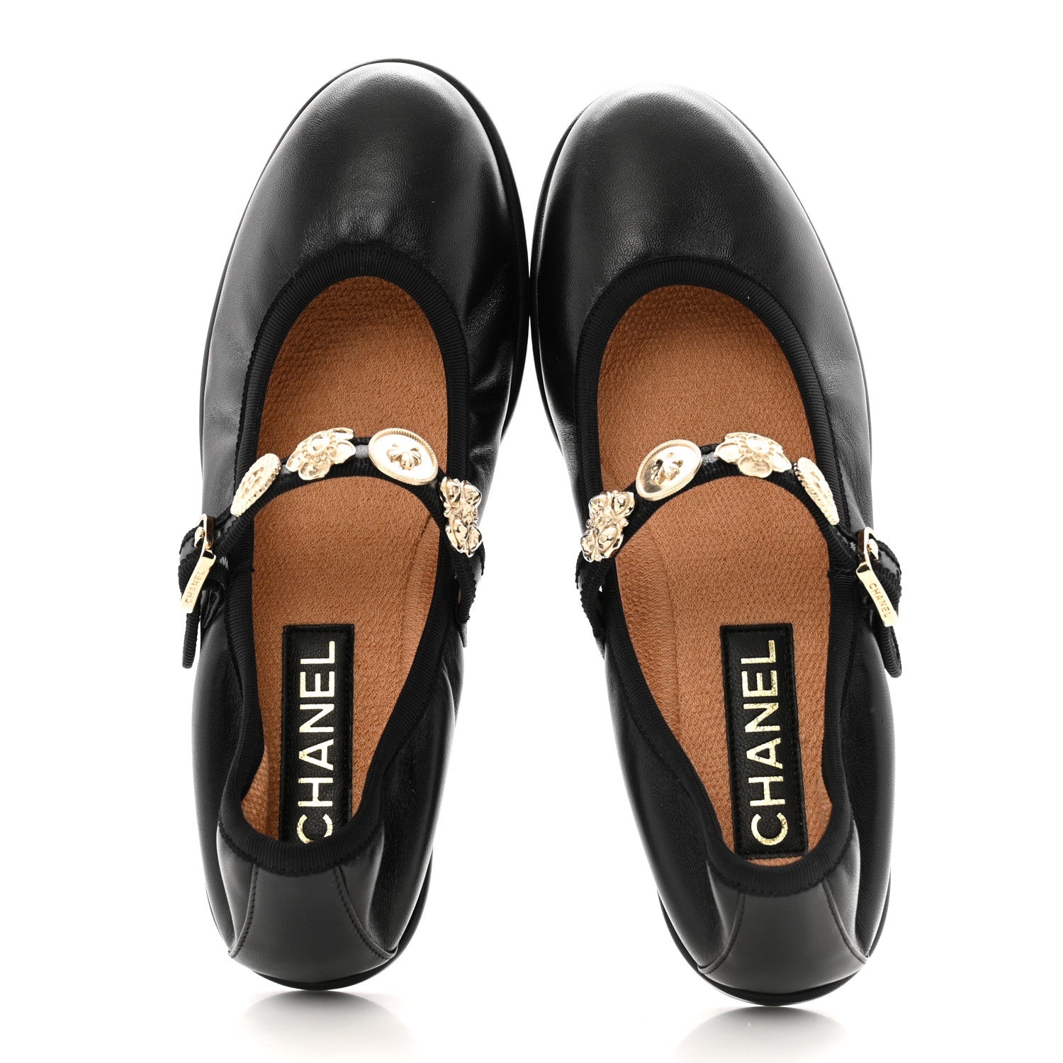 Chanel Lambskin Charm Mary Jane Flats 39 Black 2 of 10
