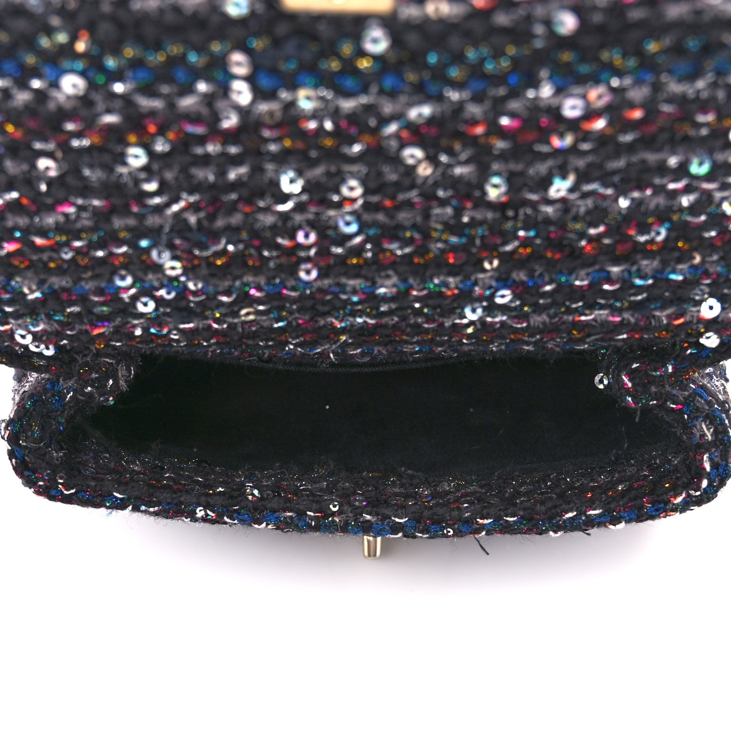 Chanel Tweed Sequin Mini Coco Handle Flap Black 5 of 13