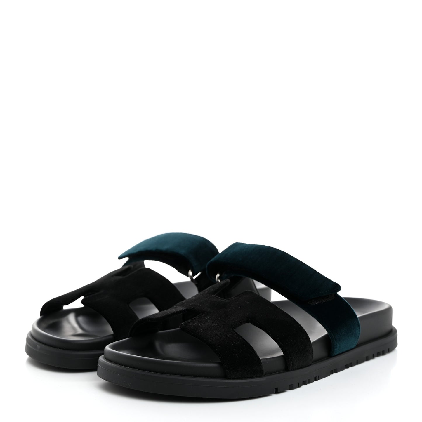 Velvet Womens Chypre Sandals 36.5 Black Vert Mousse