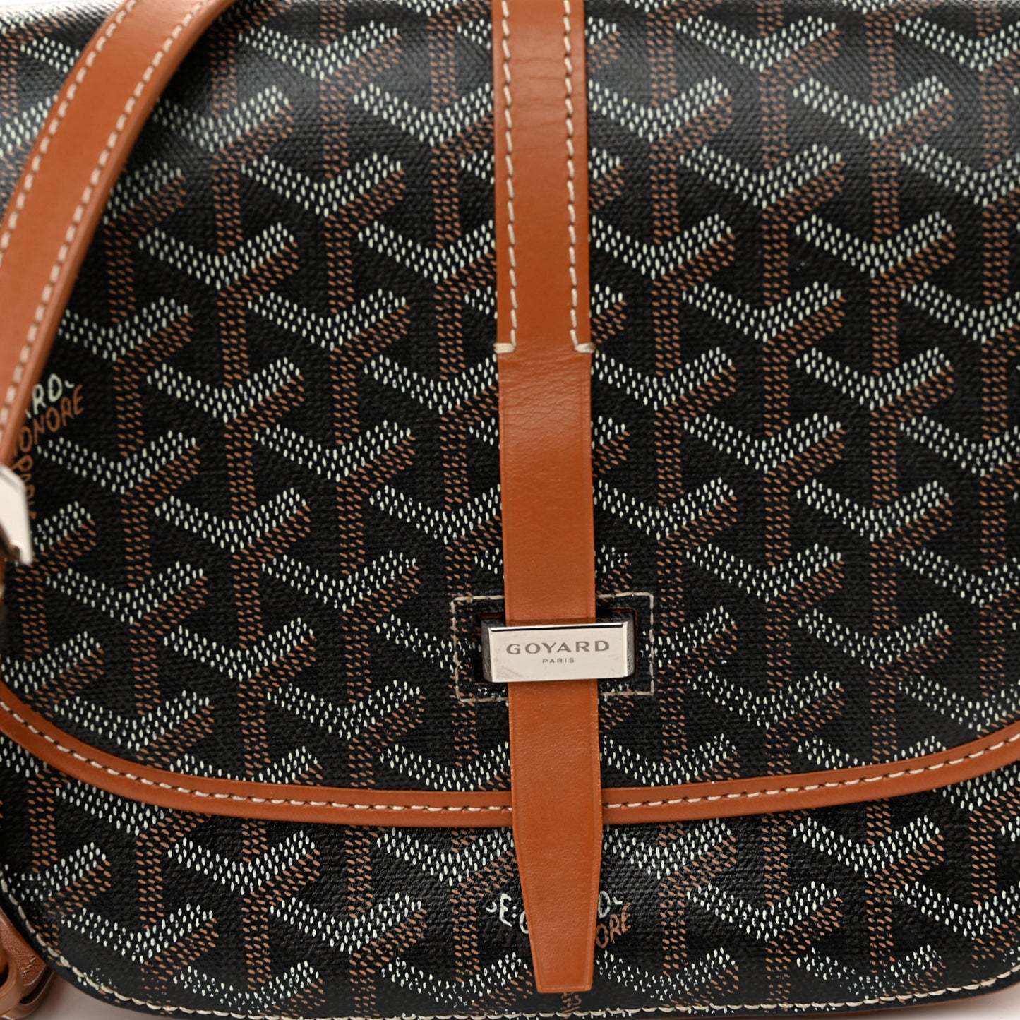 Goyardine Belvedere II PM Messenger Bag Black Gold