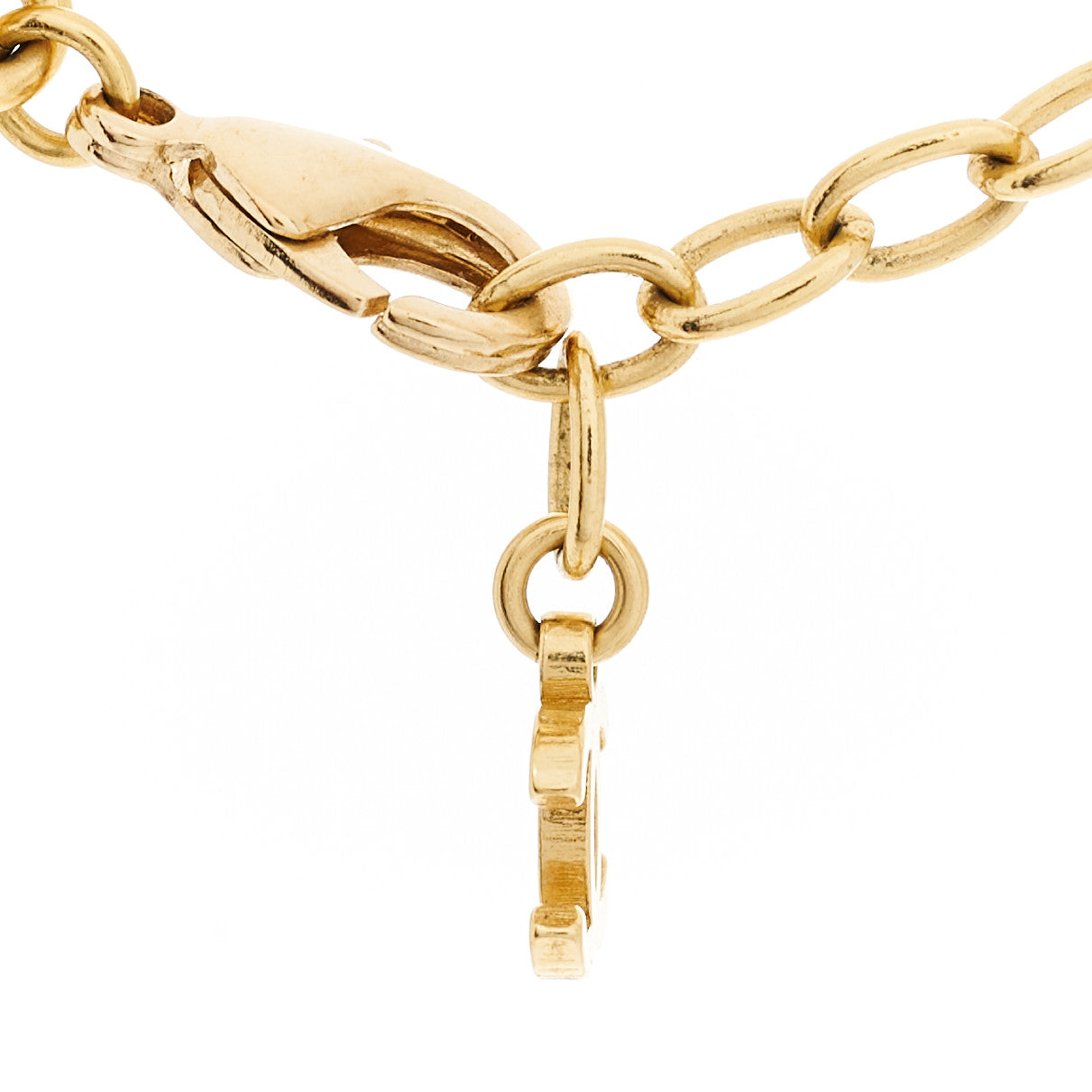 Crystal Pearl CC Choker Necklace Gold