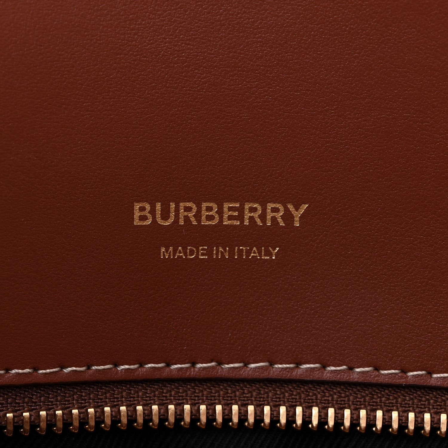 Burberry Calfskin Vintage Check Two Handle Title Bag Archive Beige 6 of 12