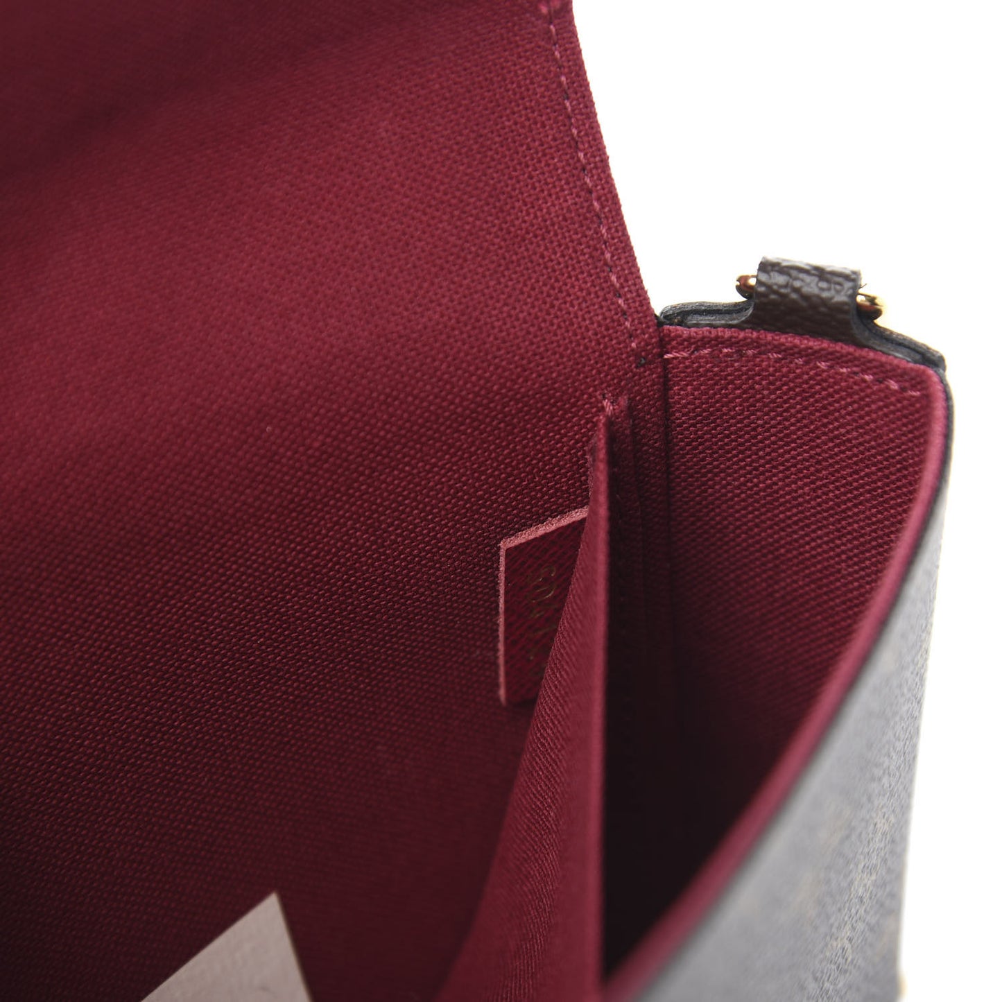 Monogram Pochette Felicie Chain Wallet Fuchsia