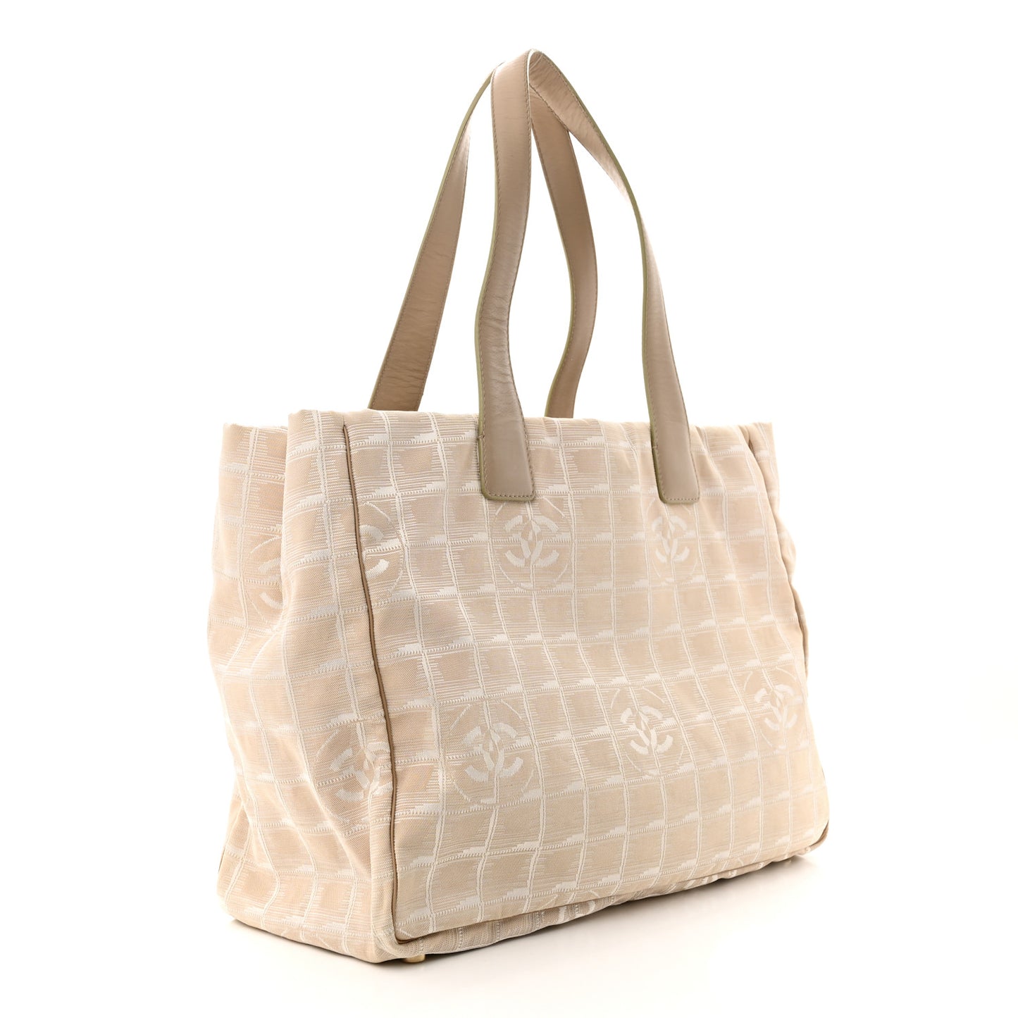 Nylon Medium Travel Tote Beige