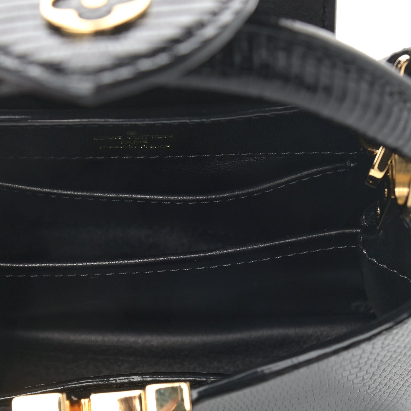 Lizard Capucines Mini Black