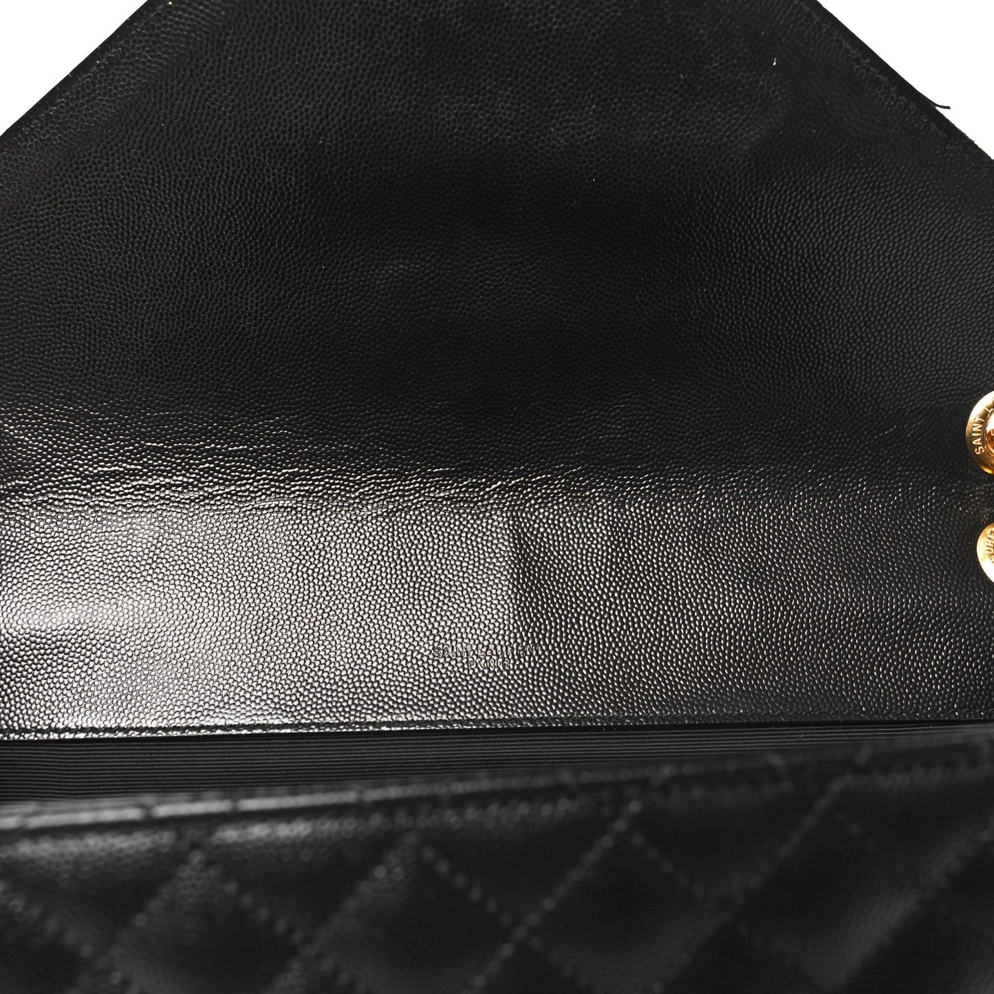 Grain De Poudre Textured Mixed Matelasse Large Triquilt Monogram Satchel Black