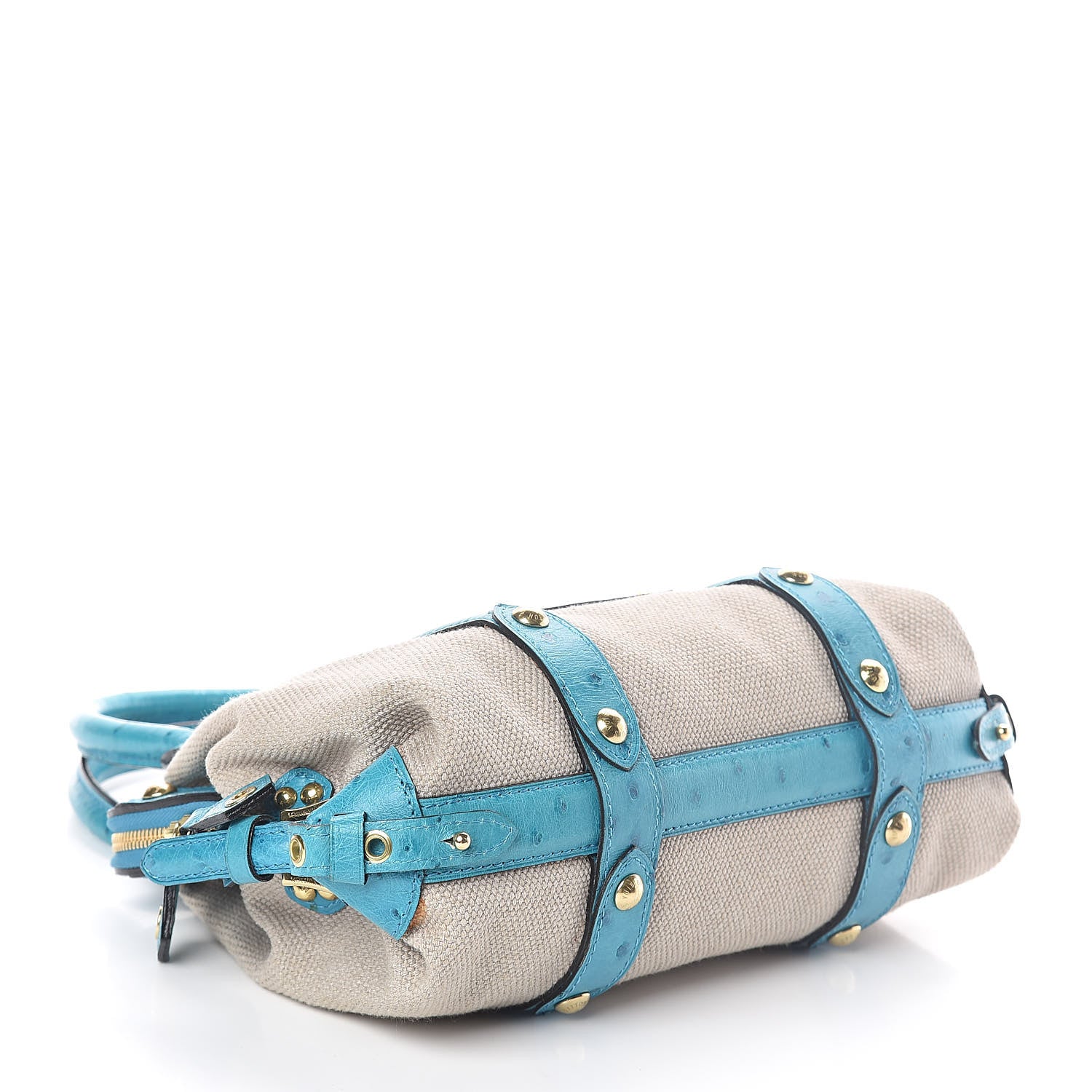Louis Vuitton Toile Ostrich Trianon Sac De Nuit MM Turquoise 4 of 10