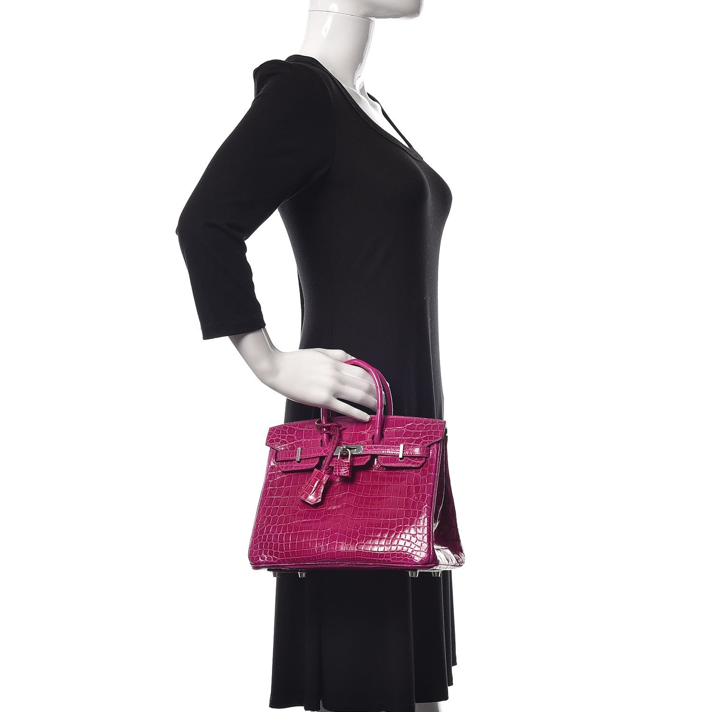 Shiny Niloticus Crocodile Birkin 25 Rose Scheherazade