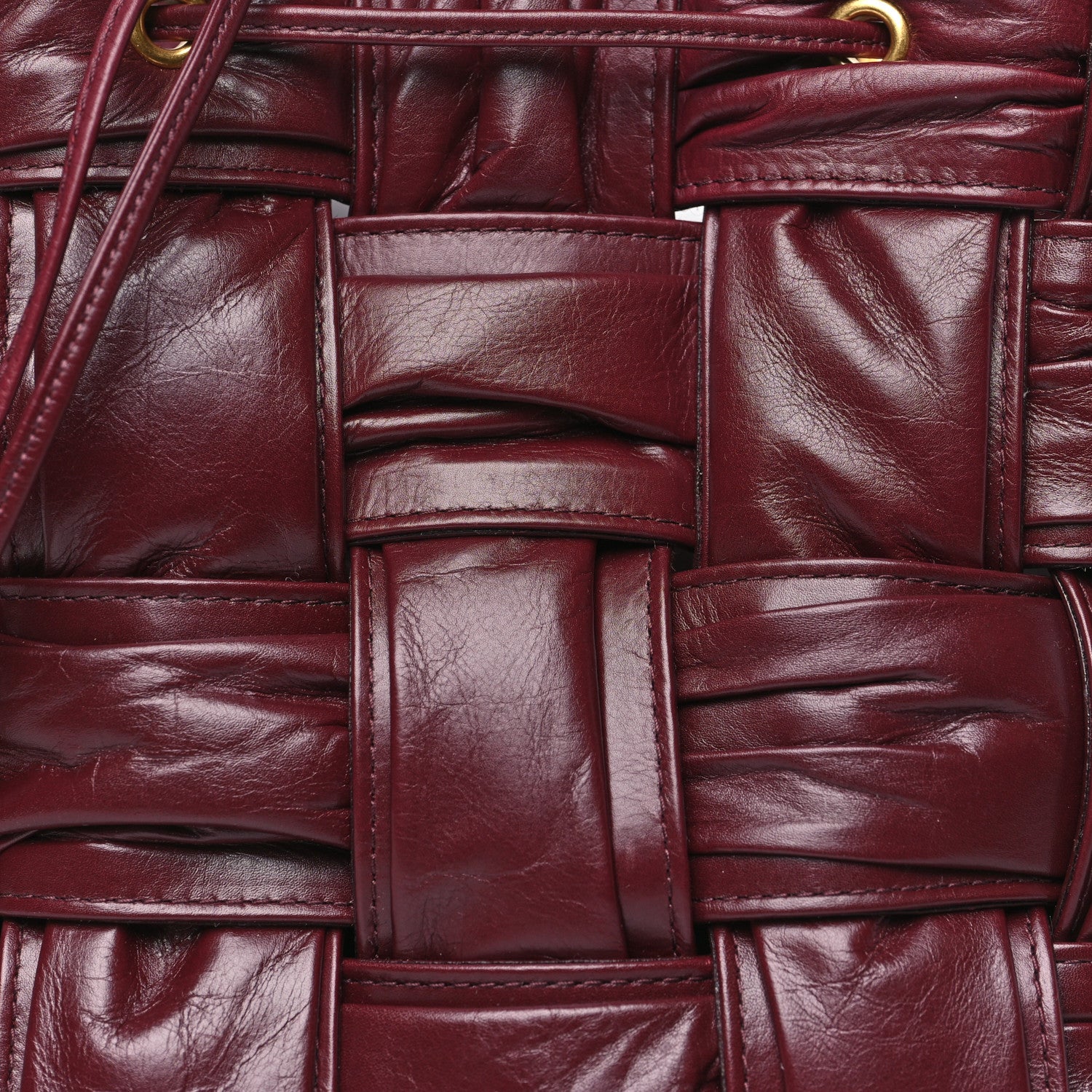 Bottega Veneta Calfskin Intrecciato Foulard Bucket Bag Barolo 7 of 10