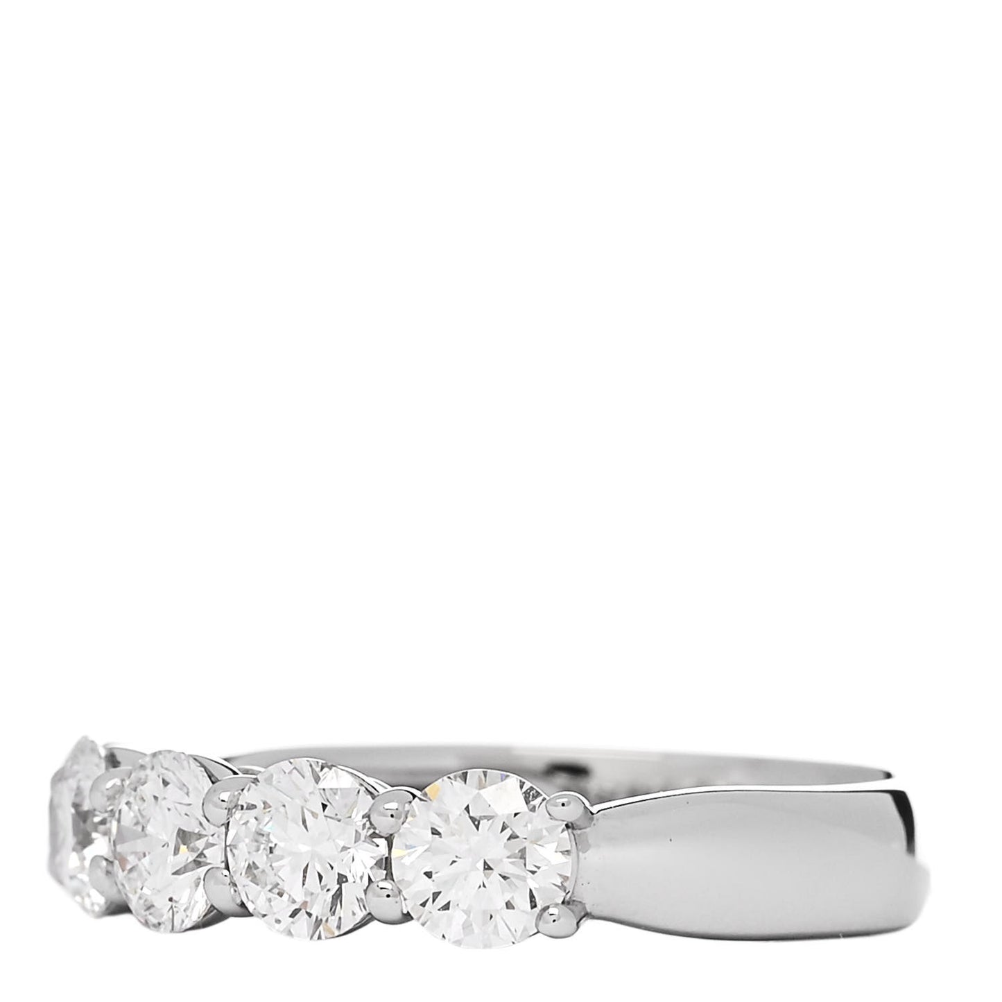 Platinum Diamond 1.58ct Half Eternity Band Ring 53 6.25