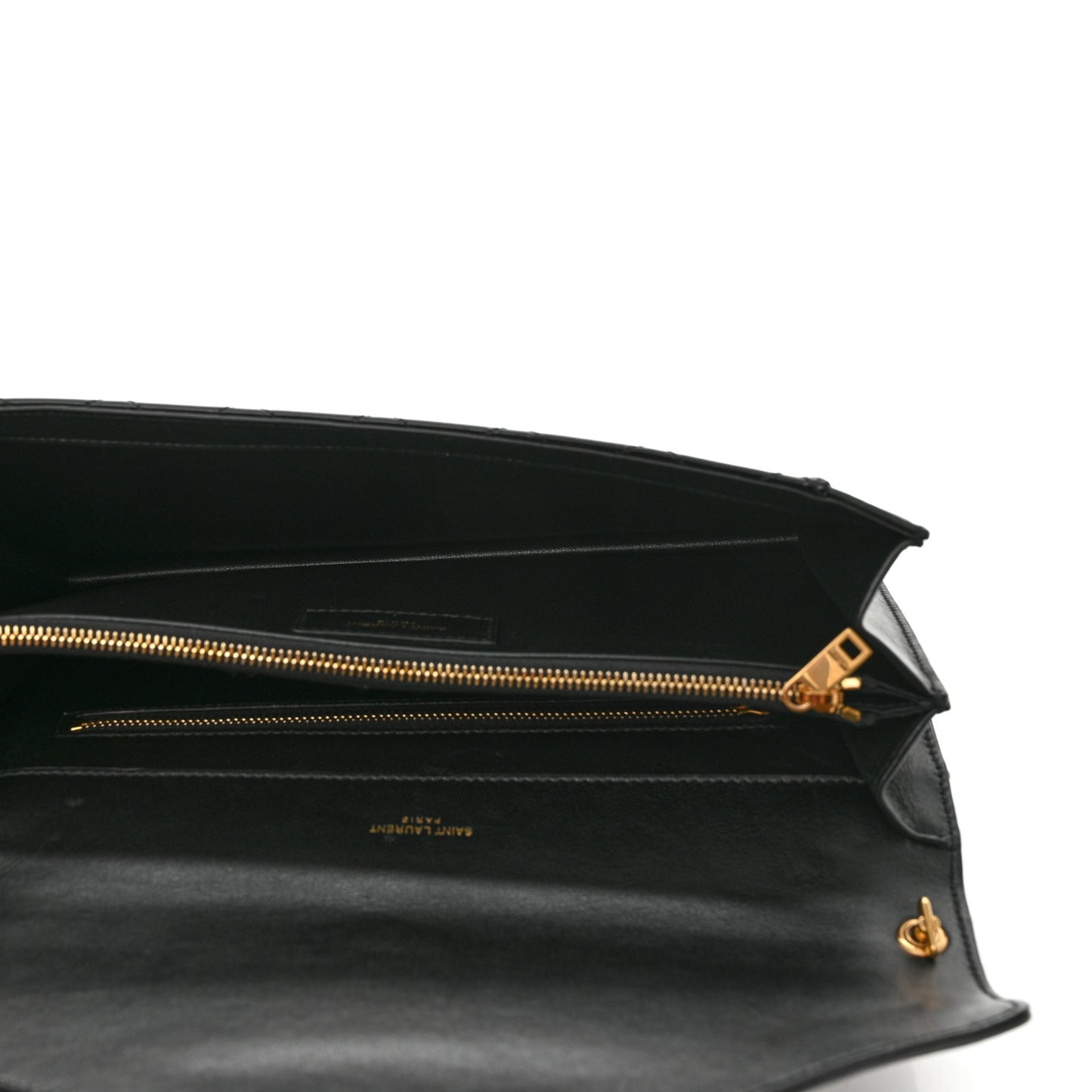 Calfskin Quilted Lacquered Gaby Satchel Black
