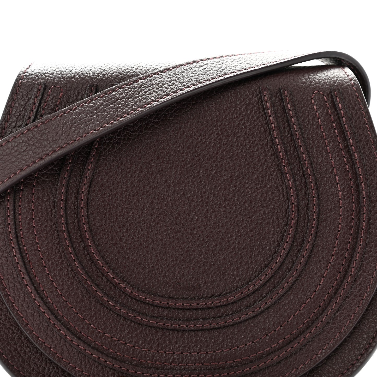Calfskin Mini Marcie Round Crossbody Bag Intense Violine
