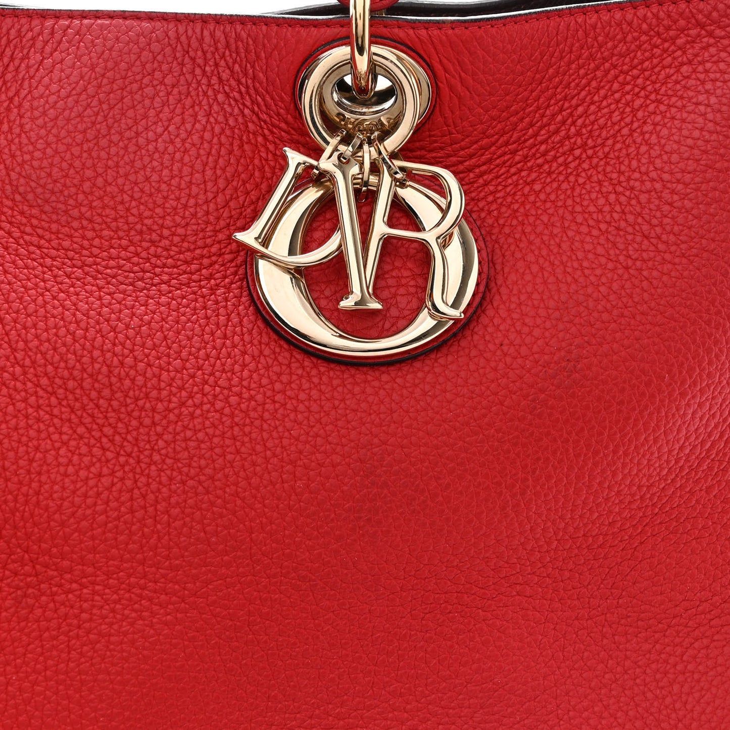 Smooth Calfskin Large Diorissimo Tote Red