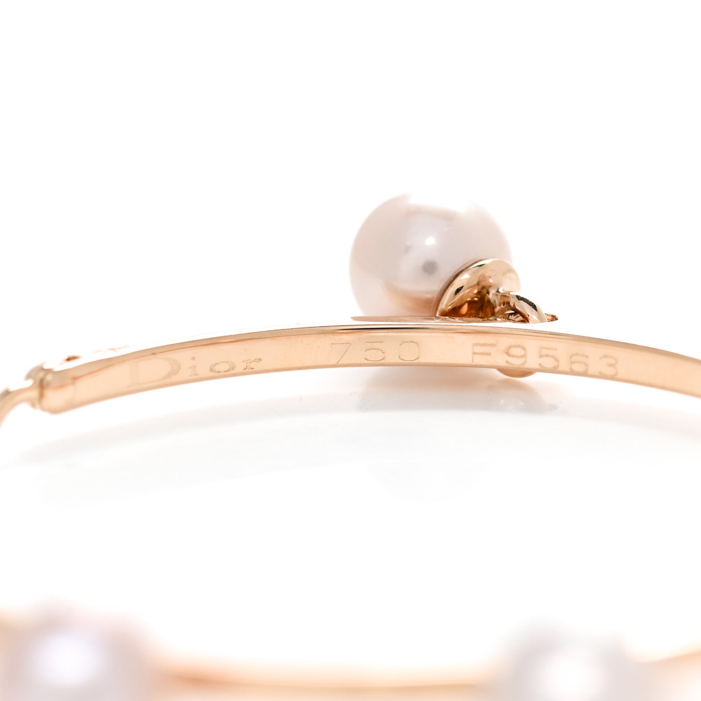 18K Rose Gold Pearl Hoop Earrings
