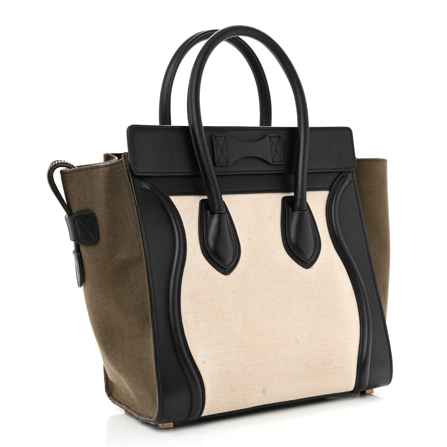 Canvas Micro Tri-Color Luggage Green