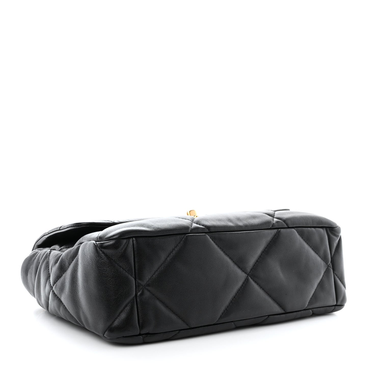 Lambskin Quilted Large Chanel 19 Flap Black