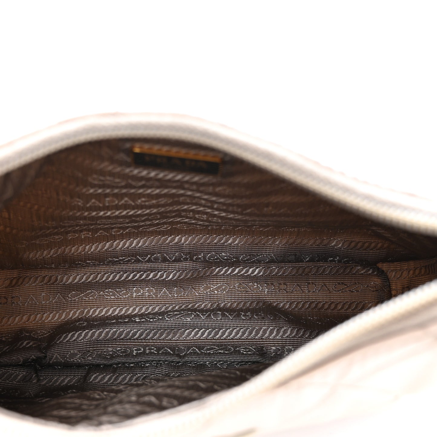 Tessuto Nylon Stitched Shoulder Bag Pomice