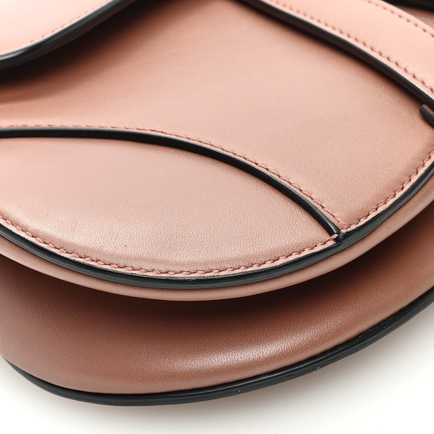 Calfskin Mini Saddle Bag Taupe