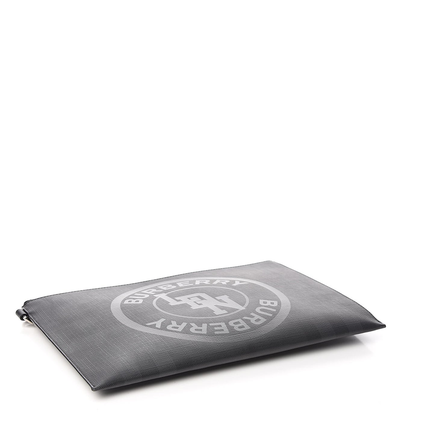 London Check Edin Zip Pouch Charcoal Grey