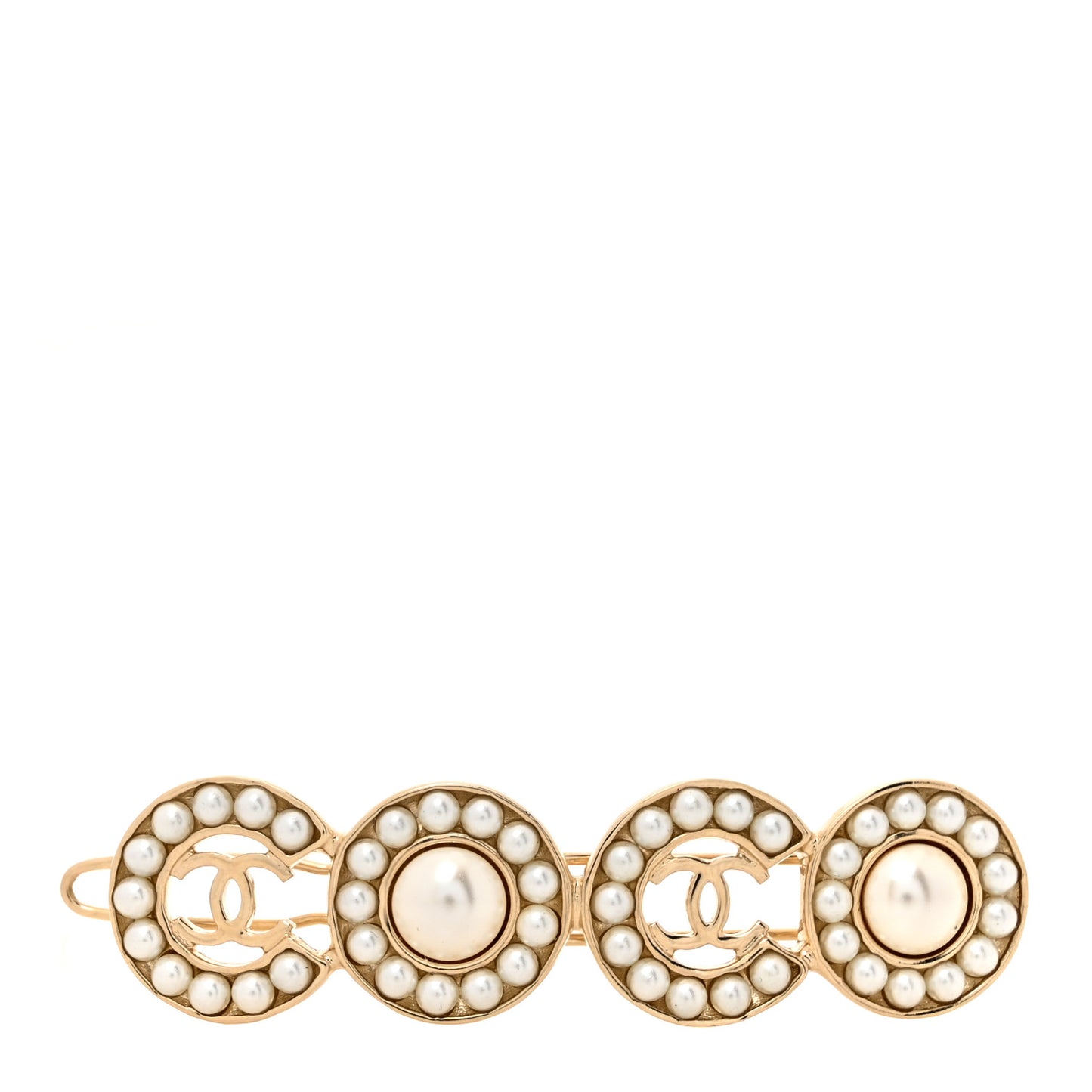 Pearl Coco Hair Clip Barrette Gold