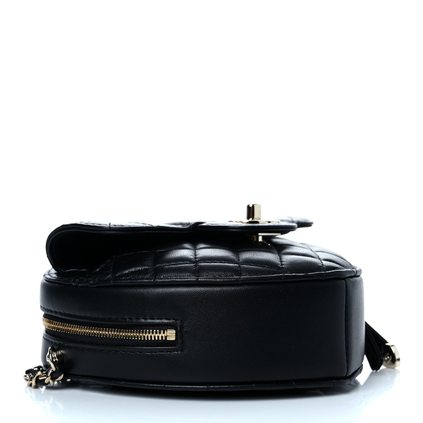 Lambskin Quilted CC In Love Heart Bag Black