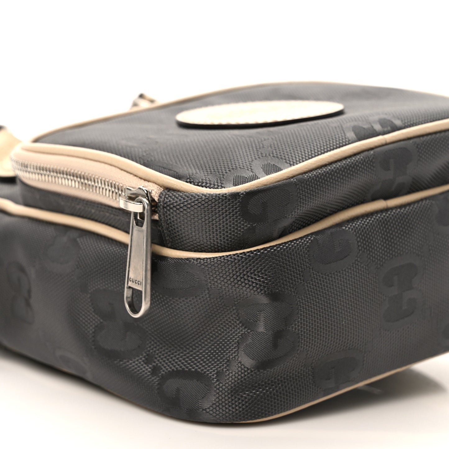 Econyl Nylon Monogram Off The Grid Shoulder Bag Graphite Grey New Plaster