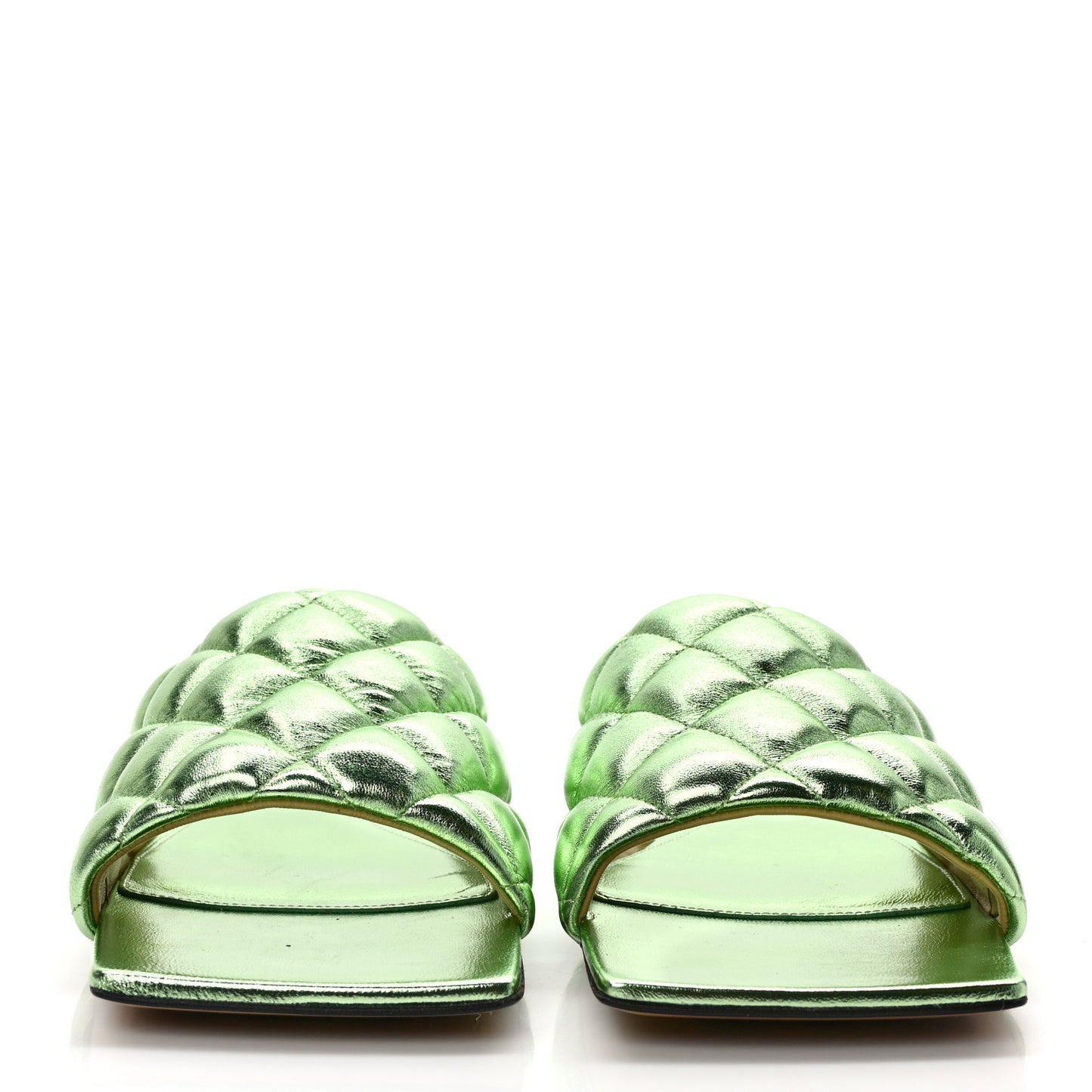 Reflection Matelasse Padded Flat Sandals 40 Pistachio