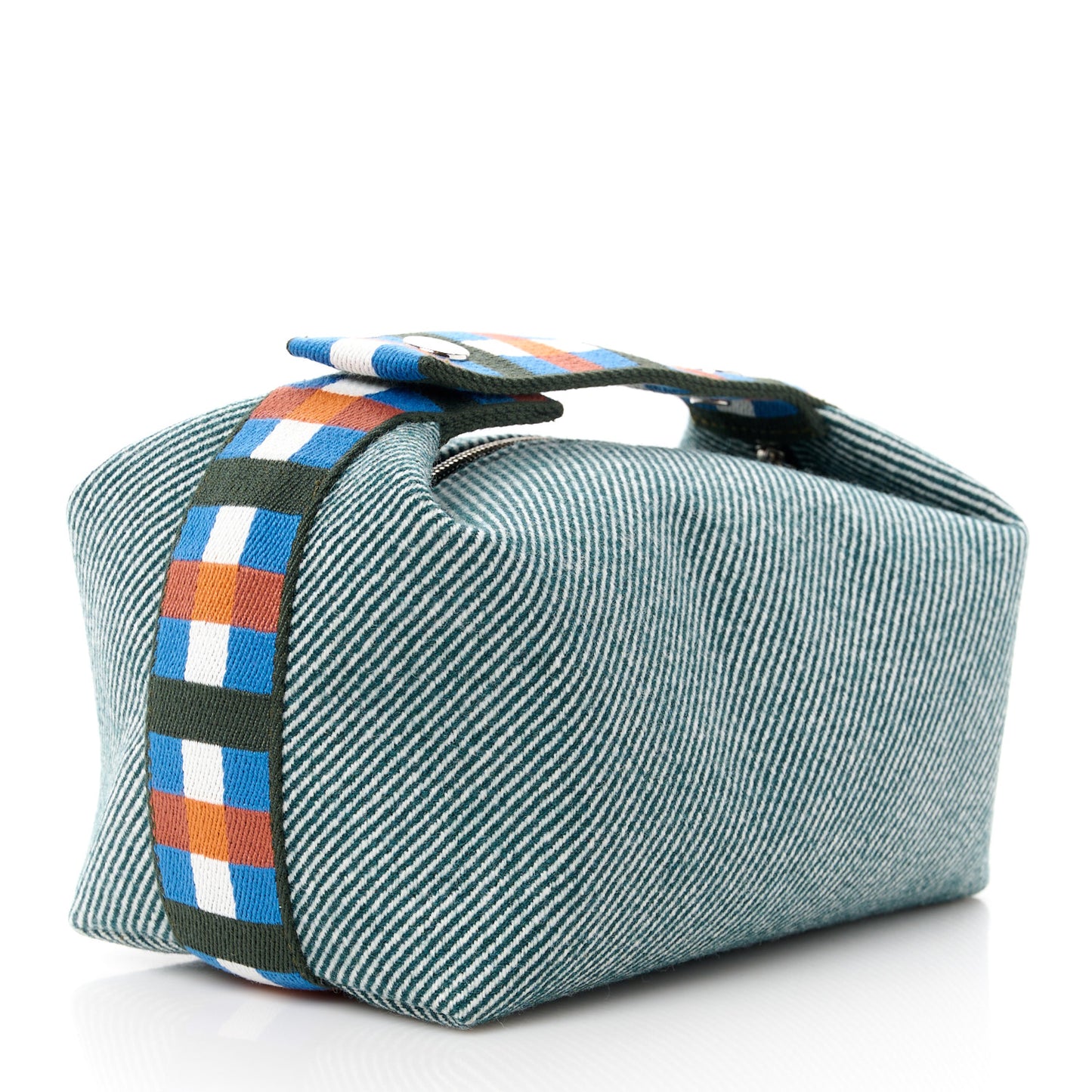 Wool Small Bride-A-Brac H Natte Pouch Vert Foret