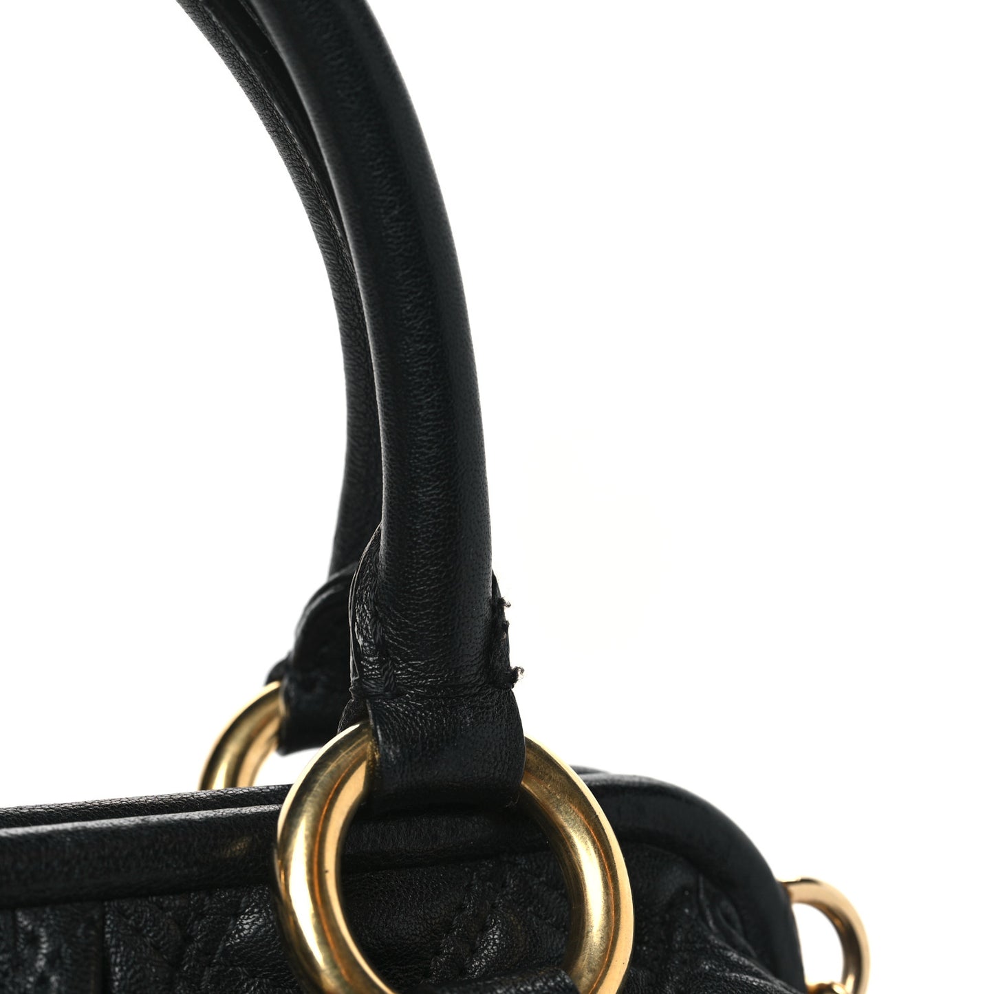 Calfskin Quilted Stam Black