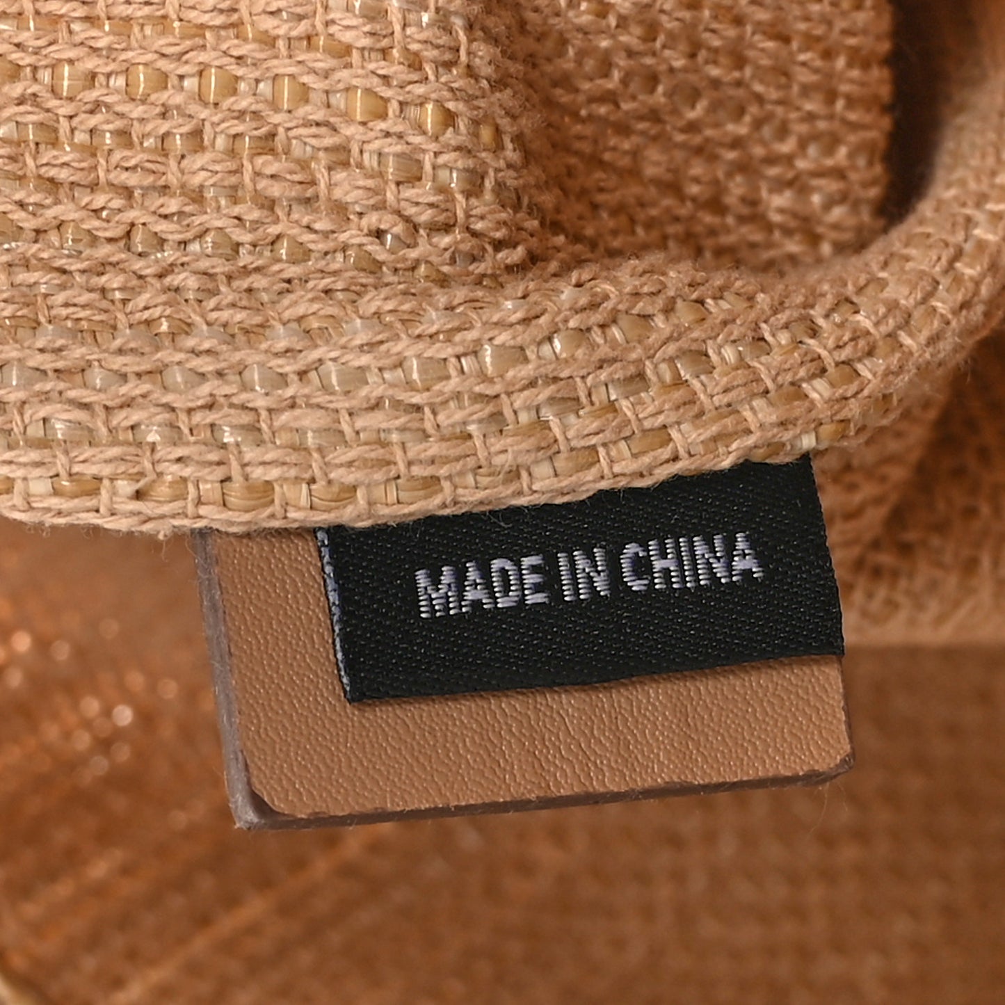 Raffia Logo Tote Naturale