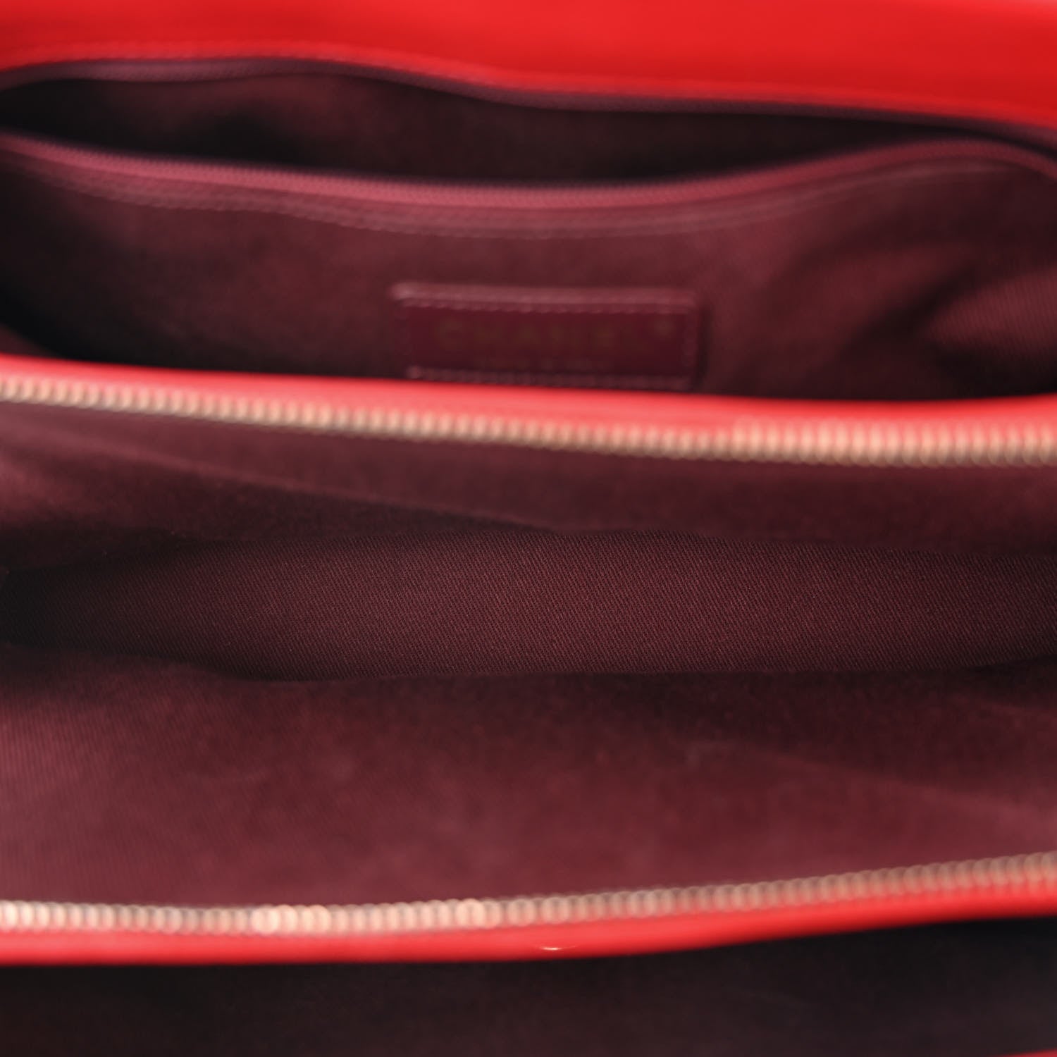 Chanel Shiny Sheepskin Quilted Large Trapezio Flap Red 5 of 11