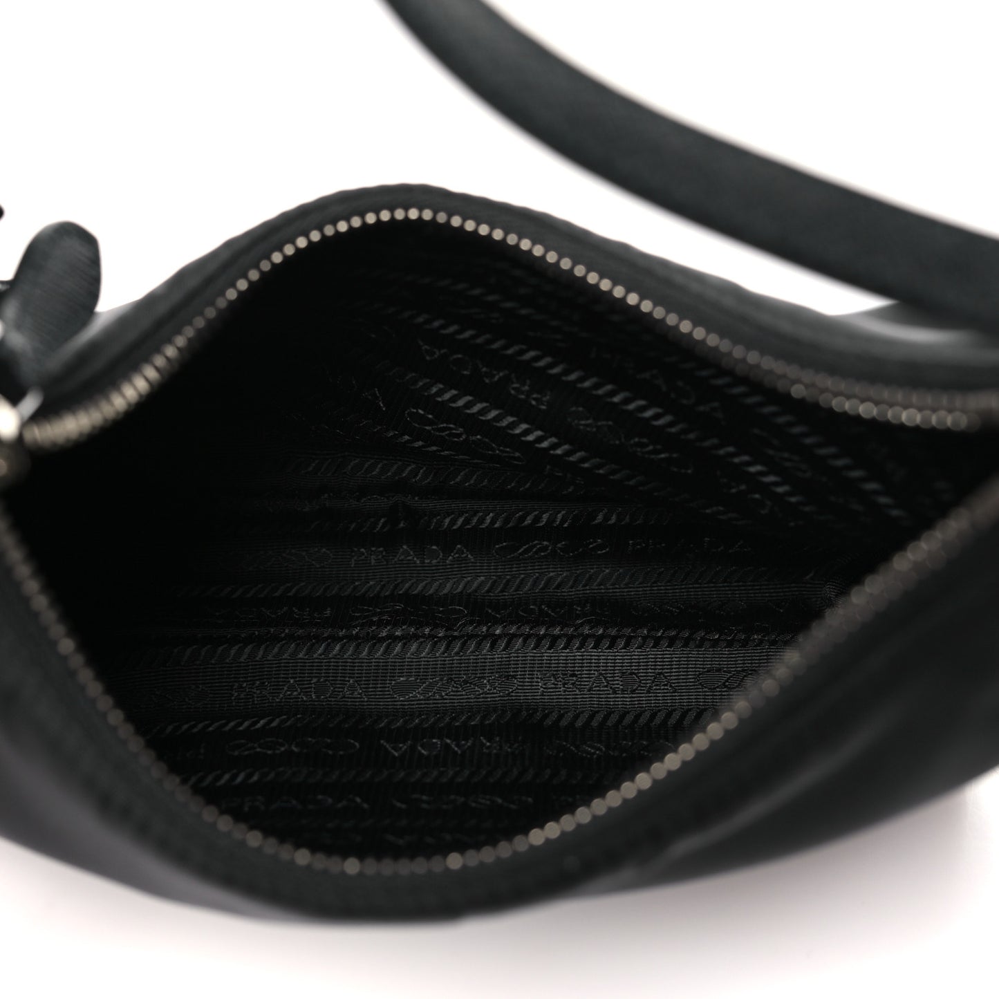 Tessuto Nylon Saffiano Mini Re-Edition 2005 Bag Black