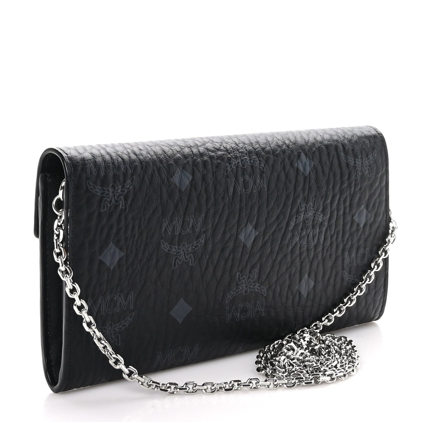 Visetos Large Patricia Wallet On Chain Black
