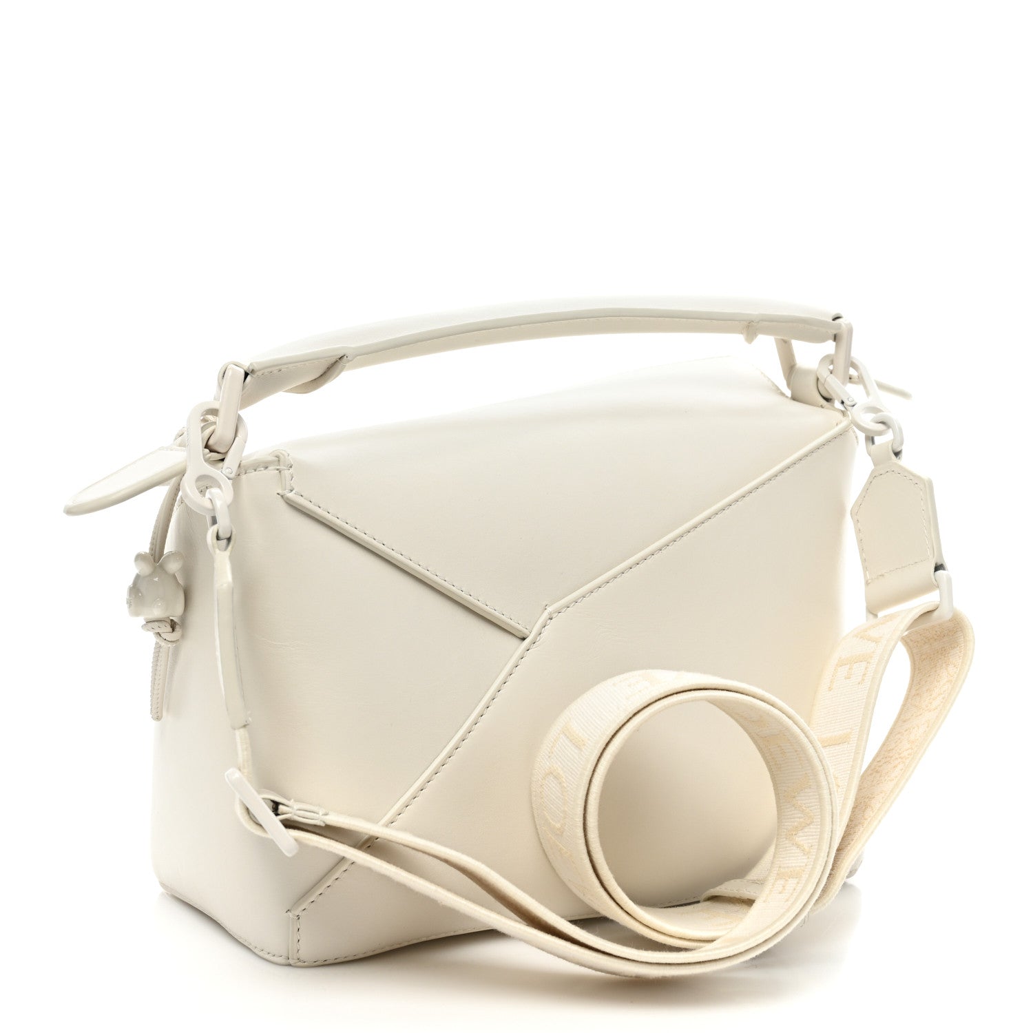Loewe Satin Calfskin Small Puzzle Edge Bag White Glaze 3 of 11