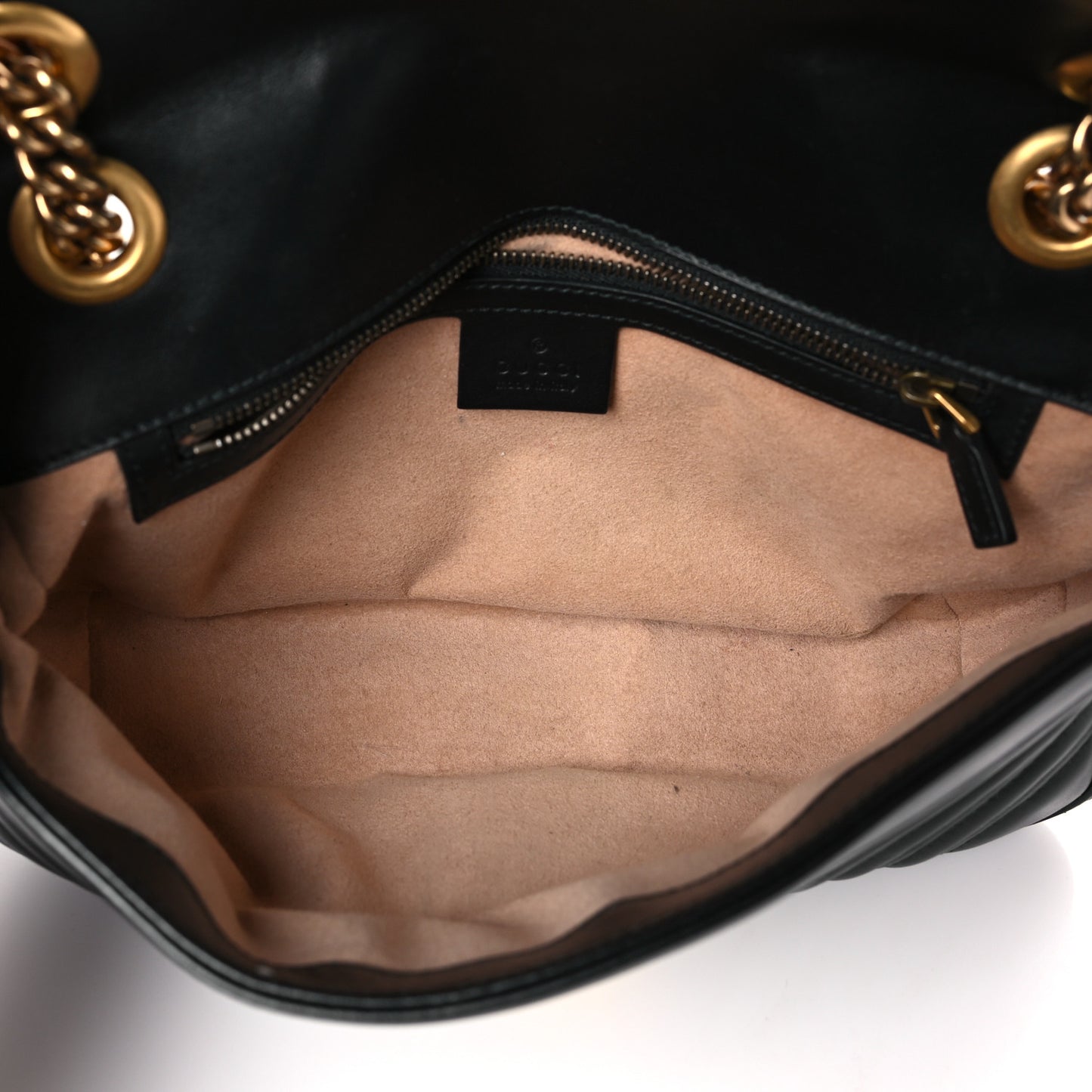 Calfskin Matelasse Small GG Marmont Shoulder Bag Black