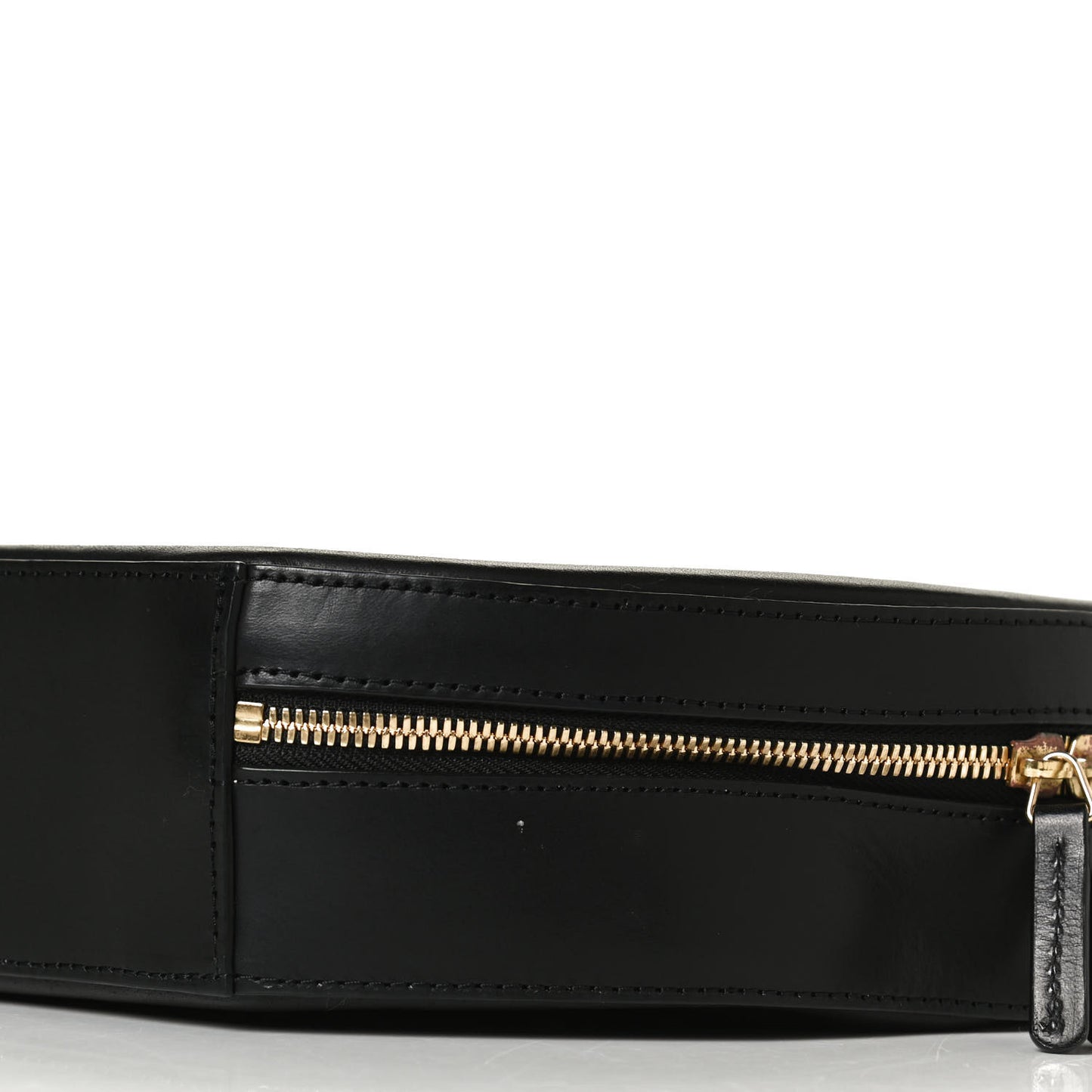 Calfskin Circle Crossbody Bag Black