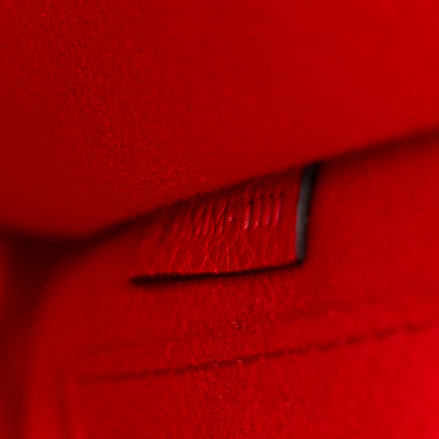 Drummed Calfskin Nano Luggage Red