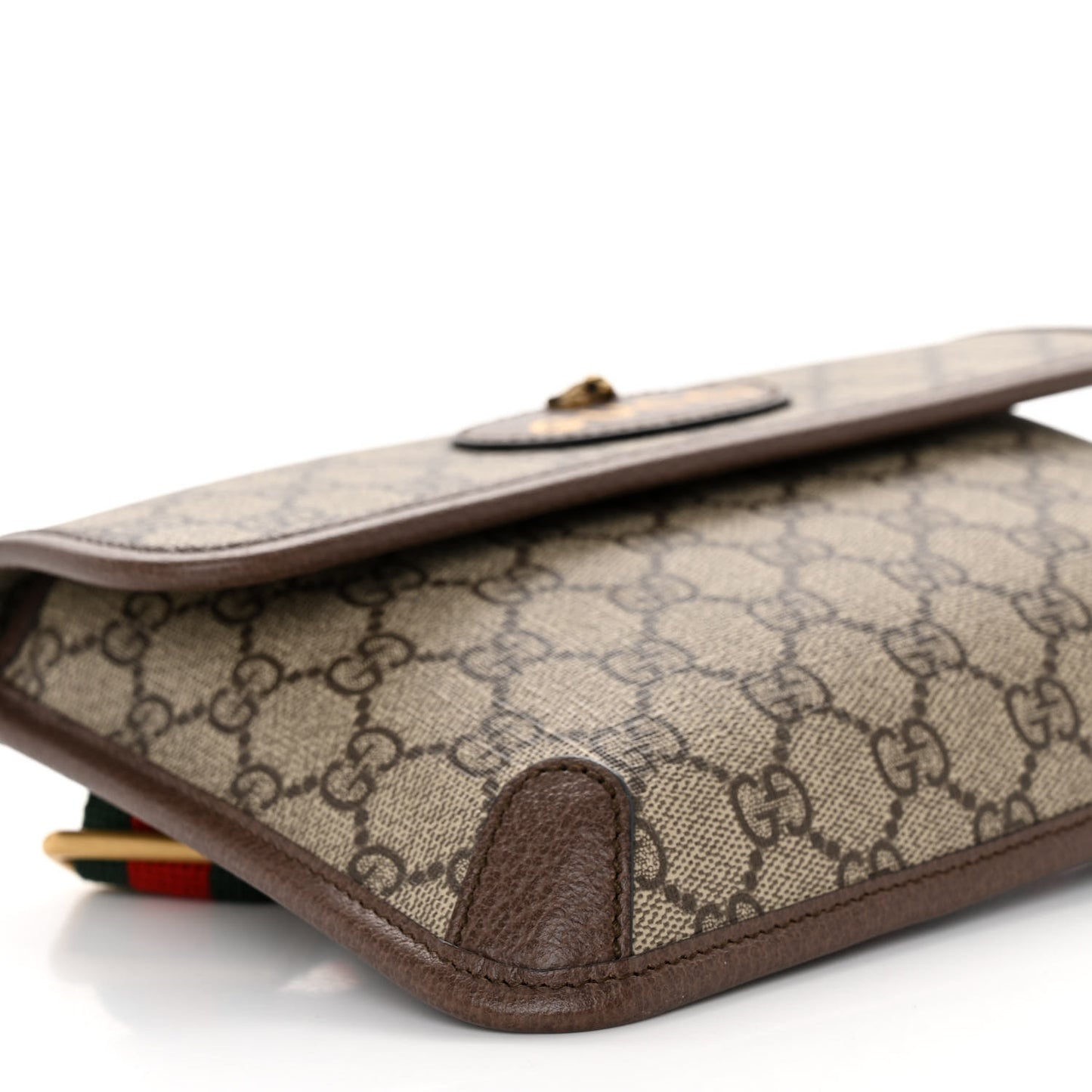 GG Supreme Monogram Neo Vintage Web Belt Bag Brown