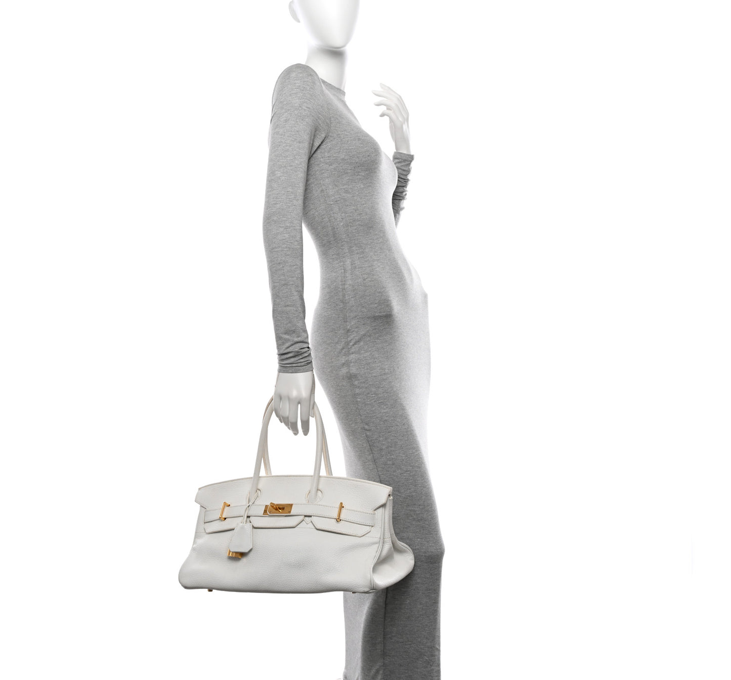 Taurillon Clemence JPG Birkin 42 White