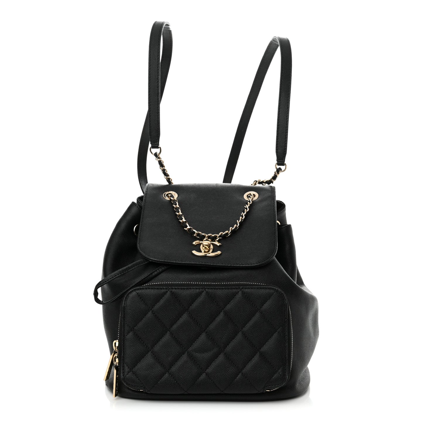 Caviar Quilted Business Affinity Backpack Black