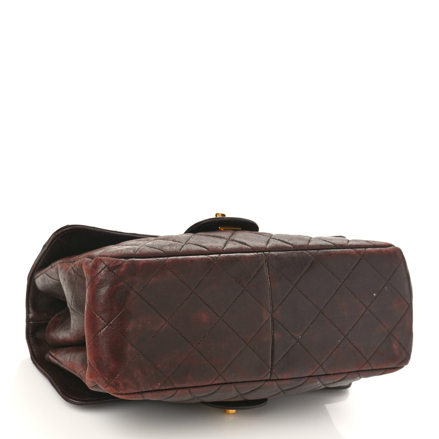 Lambskin Quilted Medium Double Sided Flap Brown