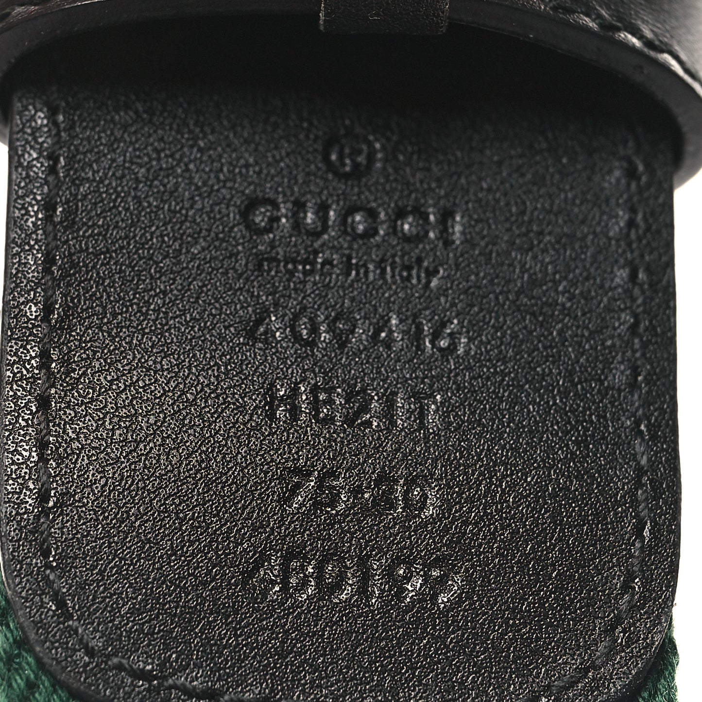 Nylon Calfskin Double G Web 40mm Belt 75 30 Green Red Dark Cocoa