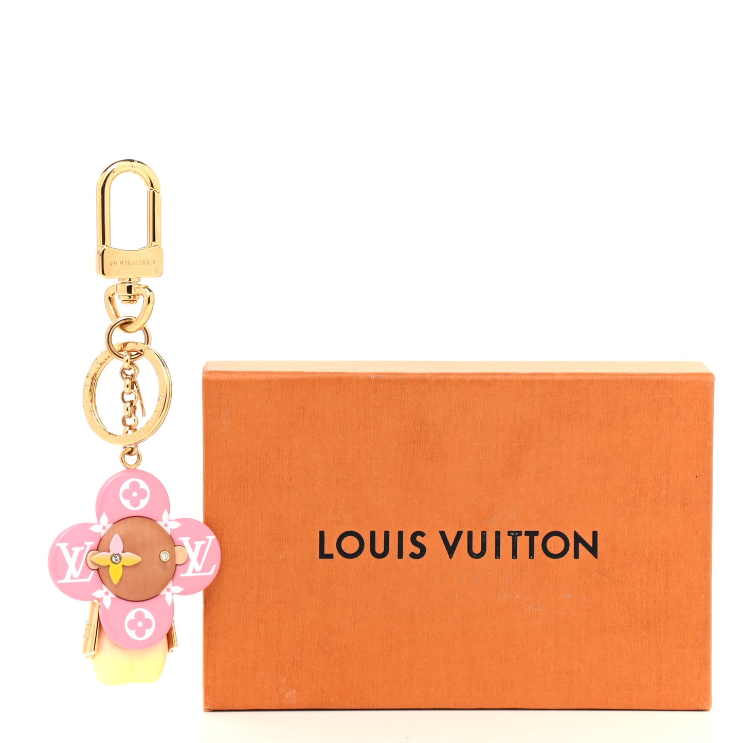 Giant Monogram Vivienne Bag Charm Key Holder Rose