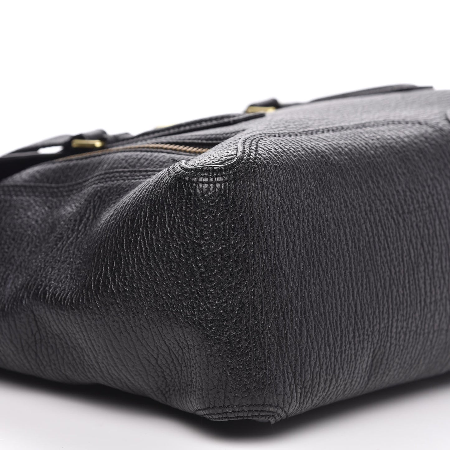 3.1 Textured Calfskin Large Pashli Satchel Black