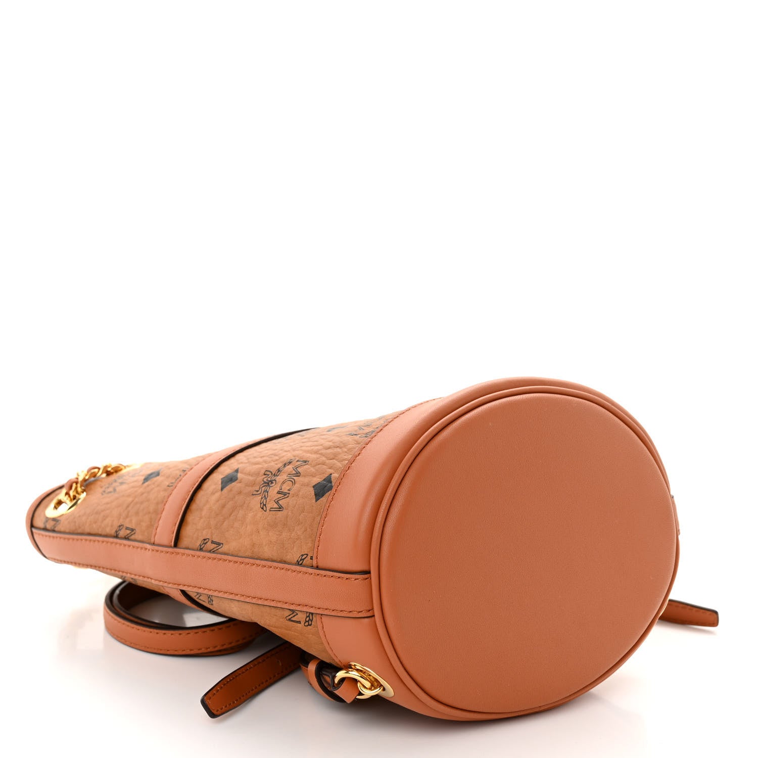 MCM Visetos Aren Mini Chain Backpack Cognac 4 of 9
