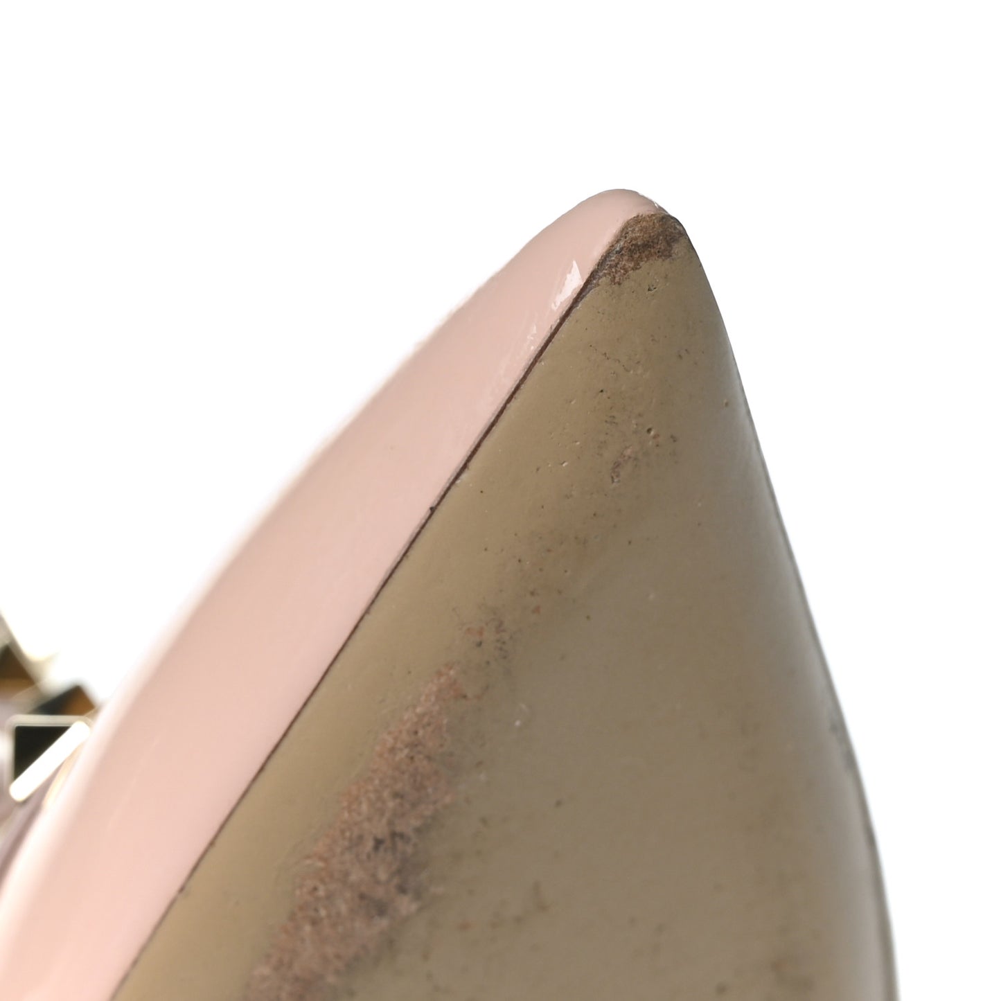 Patent Nappa Rockstud Ankle Strap 100mm Pumps 36.5 Water Rose Poudre