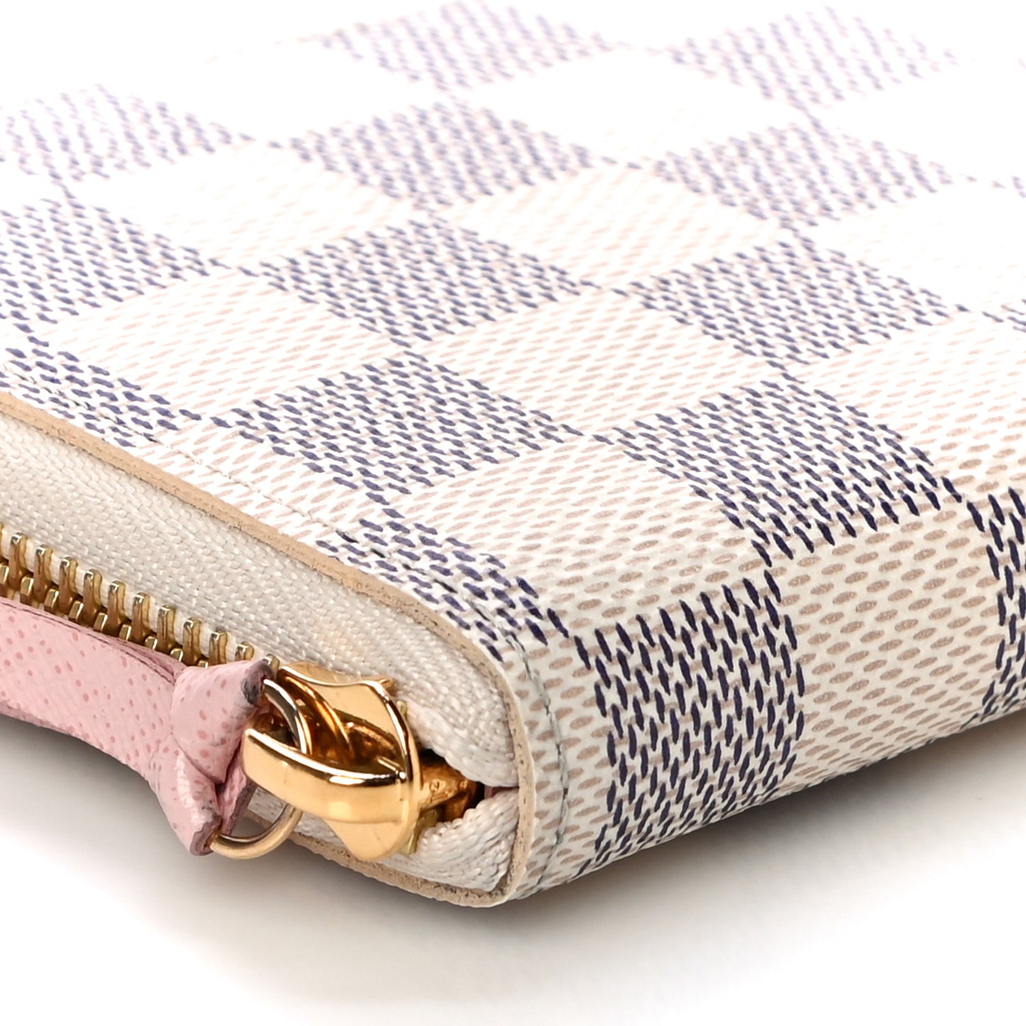 Damier Azur Clemence Wallet Rose Ballerine