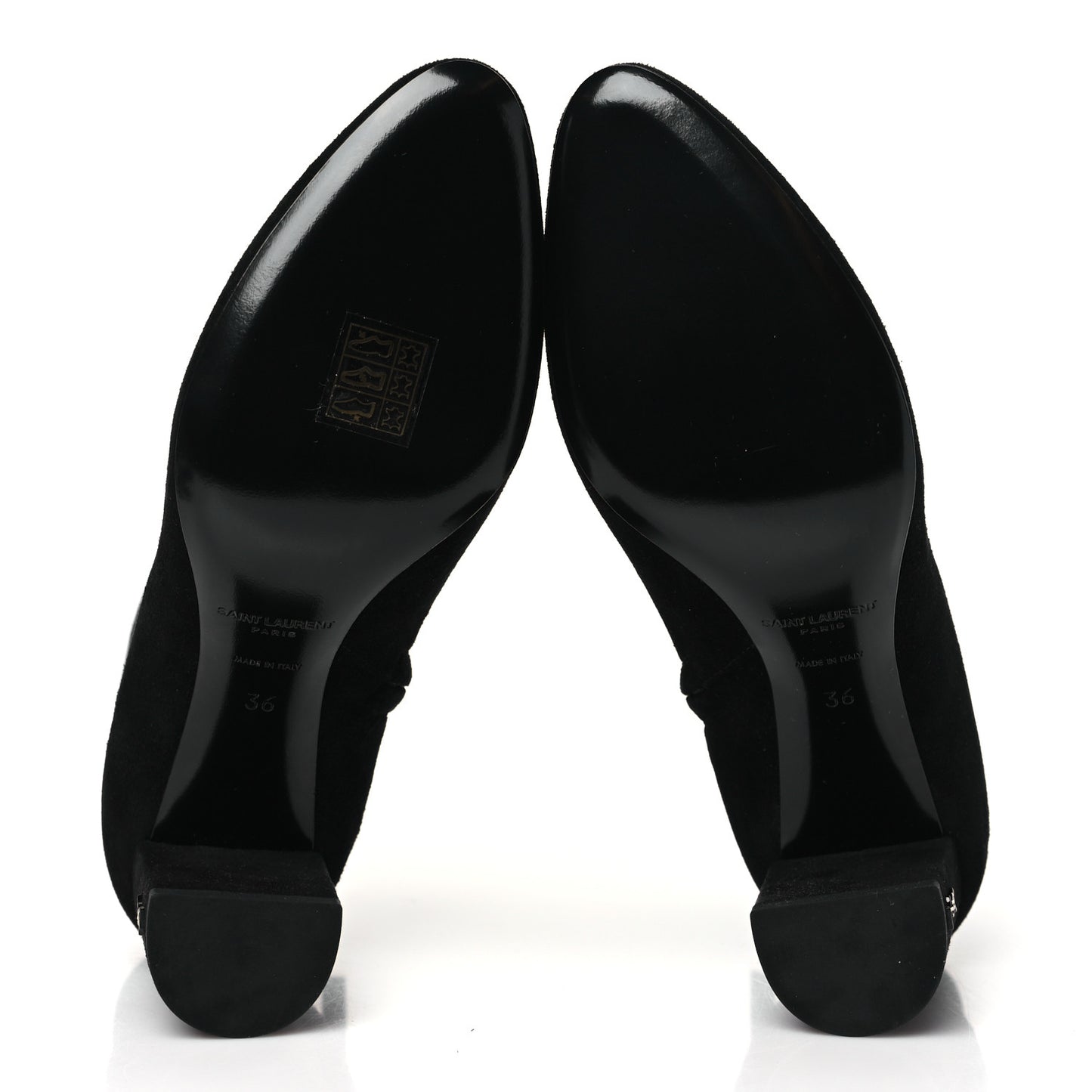 Suede Loulou Ankle Zip Boot 36 Black